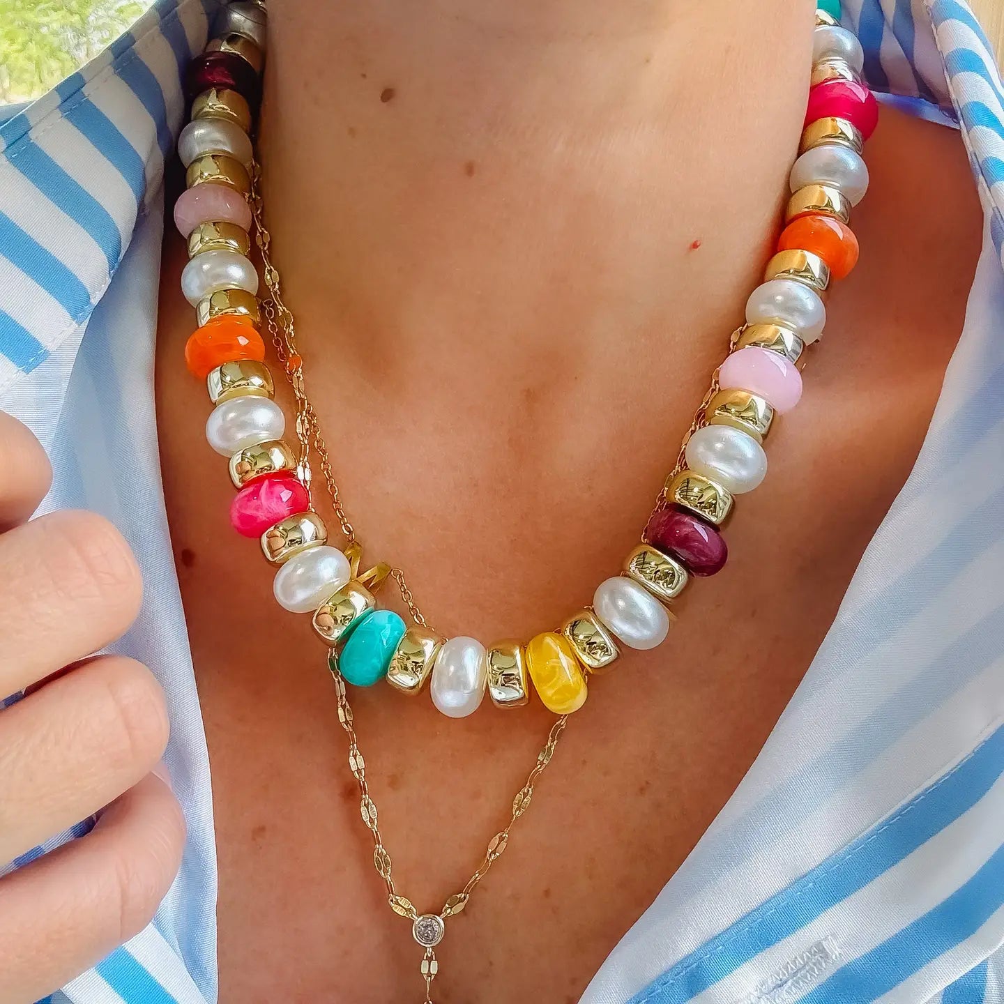 Happy Go Lucky Beaded Necklace