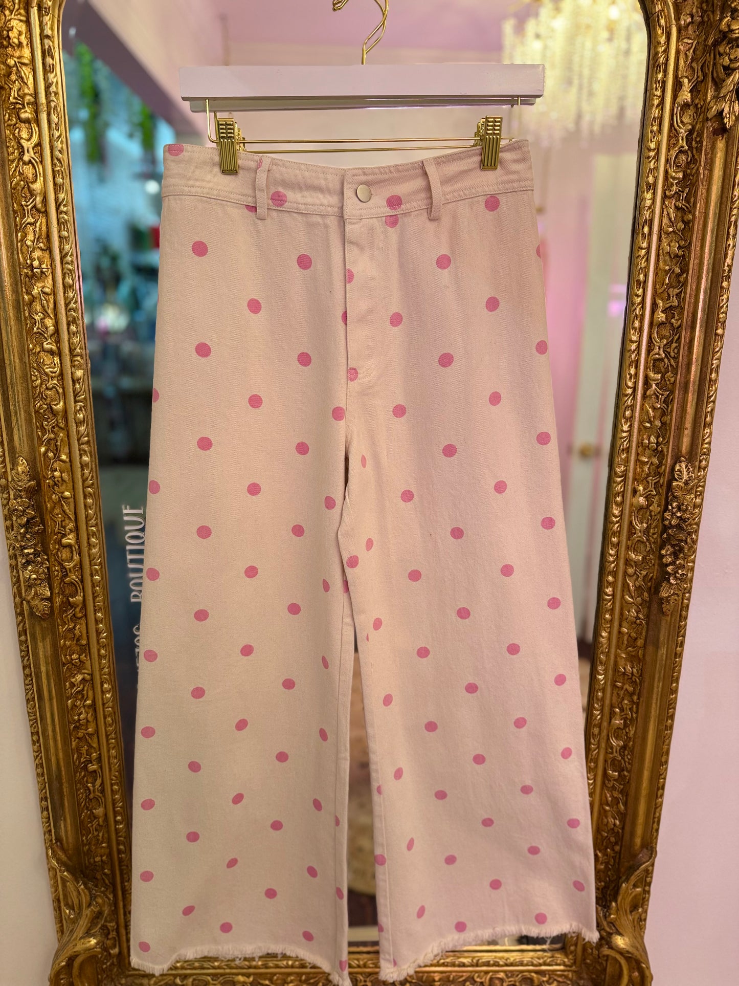 Dot Party Relaxed Wide Leg Pant