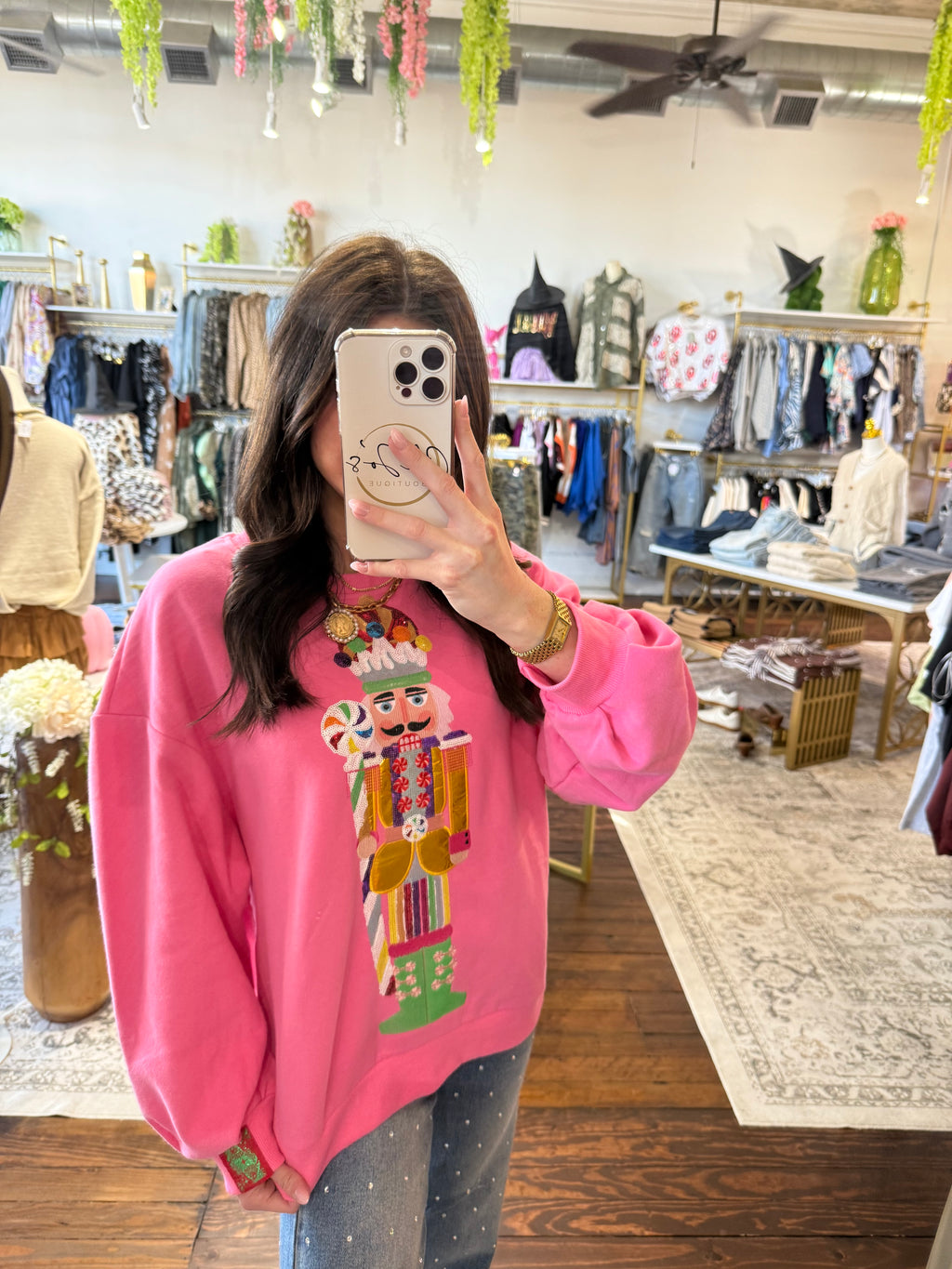 Pink Candyland Nutcracker Sweatshirt | Queen of Sparkles