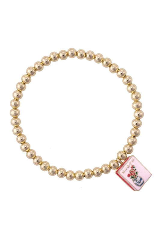 Golden Tiles Mahjong Stretch Bracelet