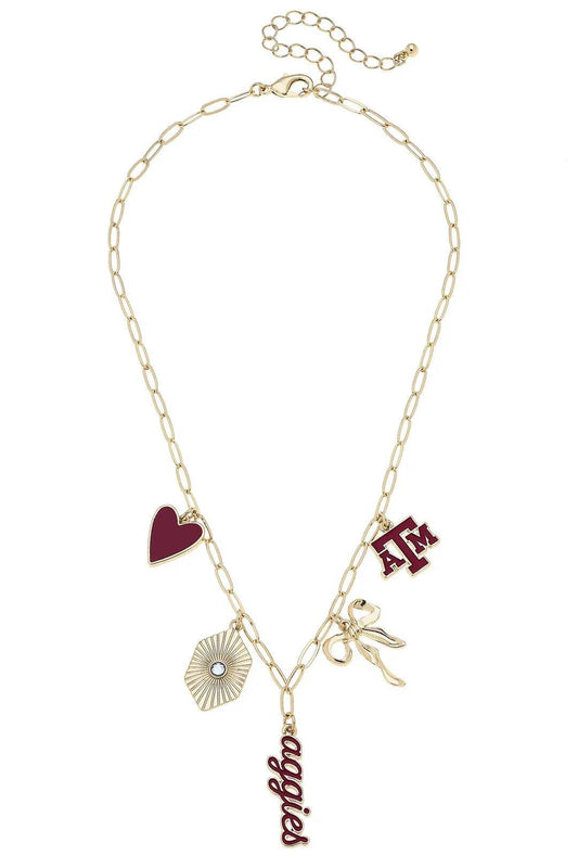 College Paper Clip Charm Collector Necklace