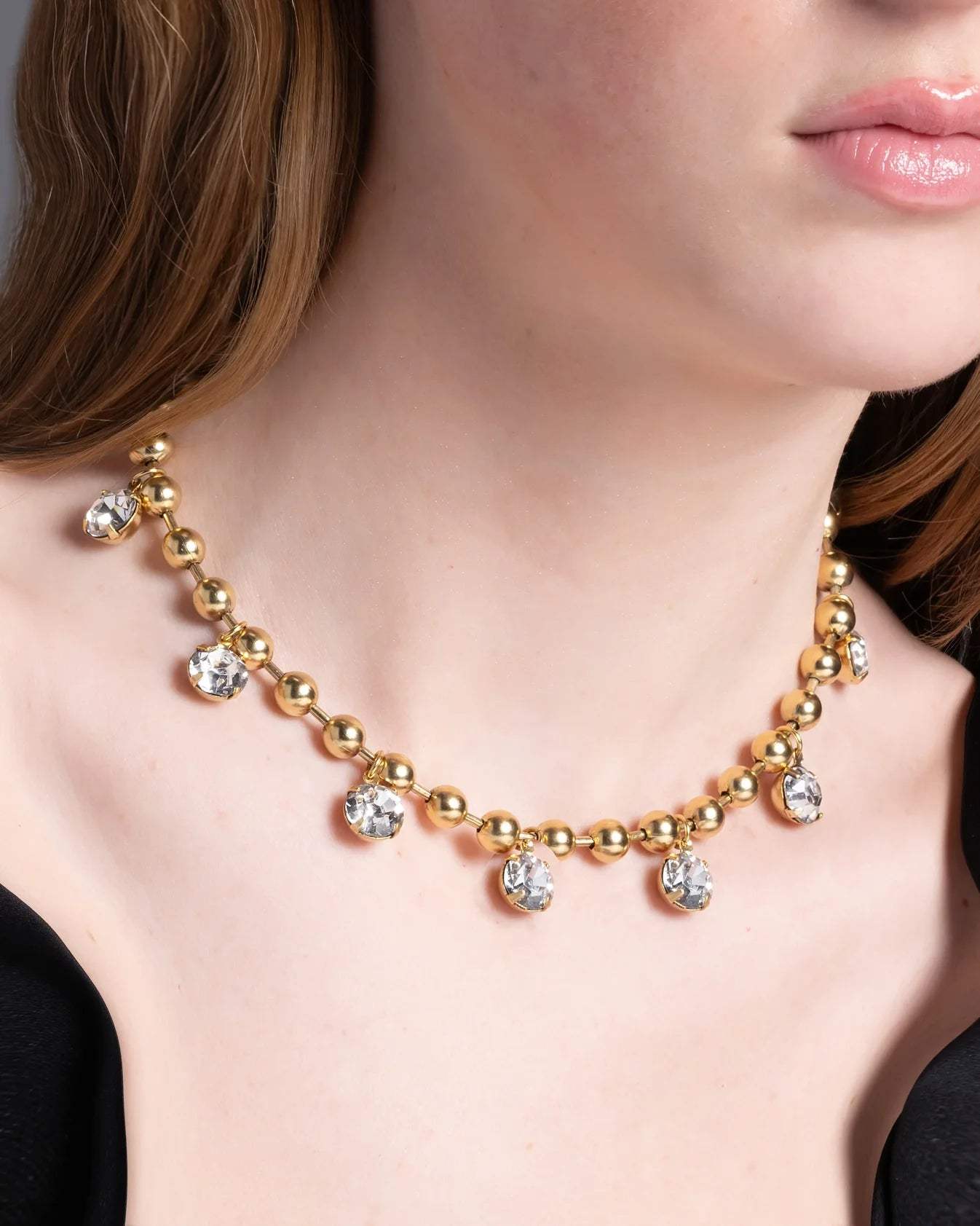 Luna Veil Rhinestone Necklace