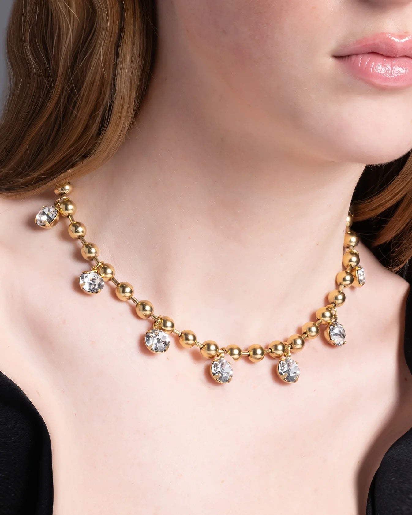 Luna Veil Rhinestone Necklace