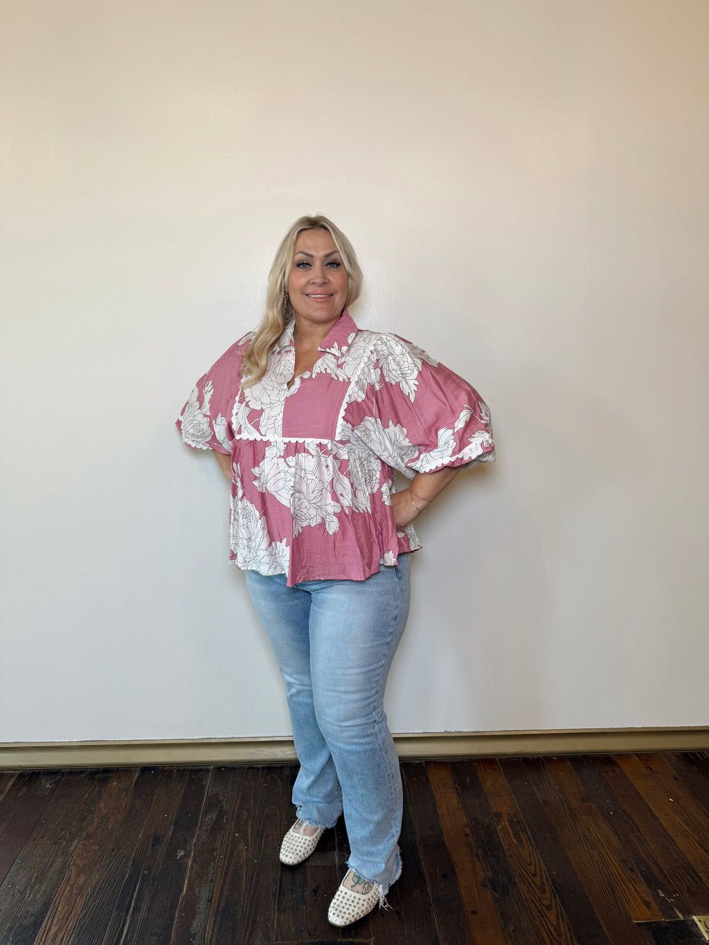 PLUS SIZE | Nikki Floral Top