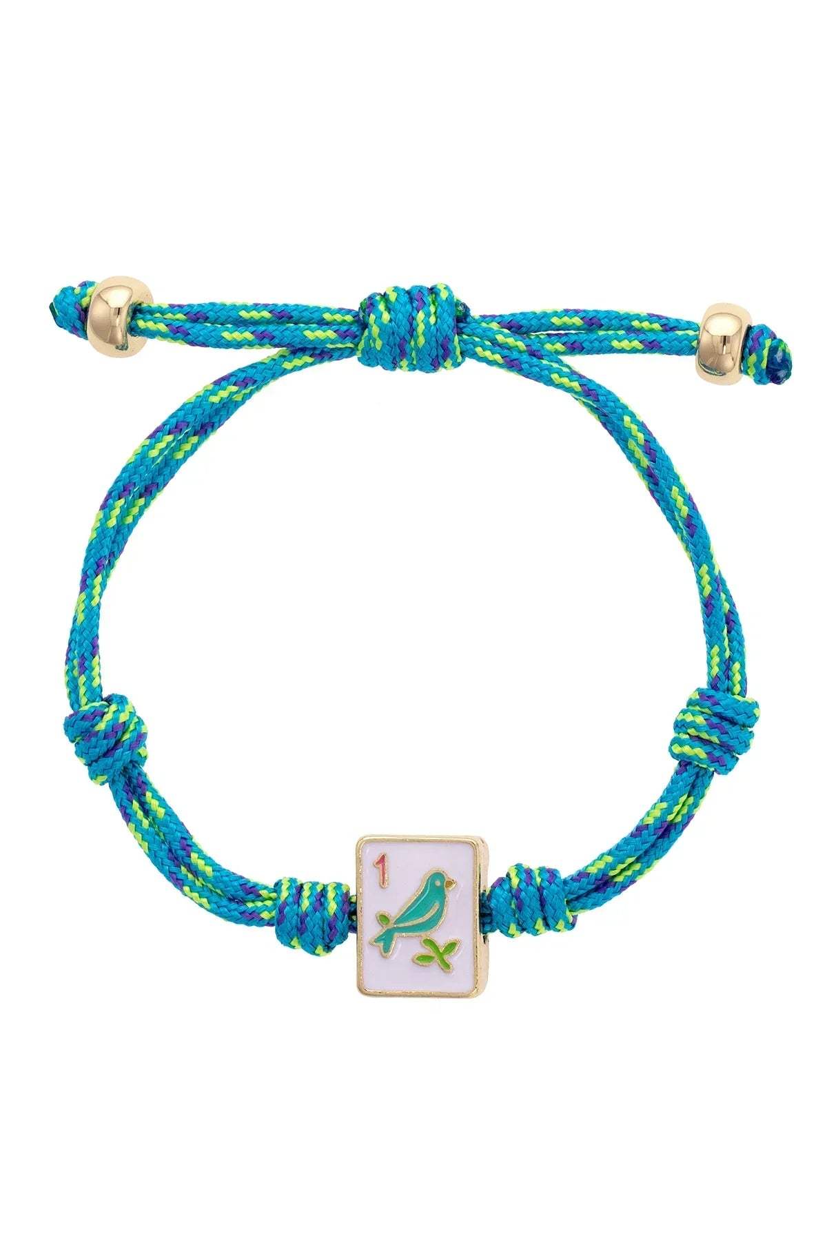 Lucky Sparrow Mahjong Tile Paracord Bracelet