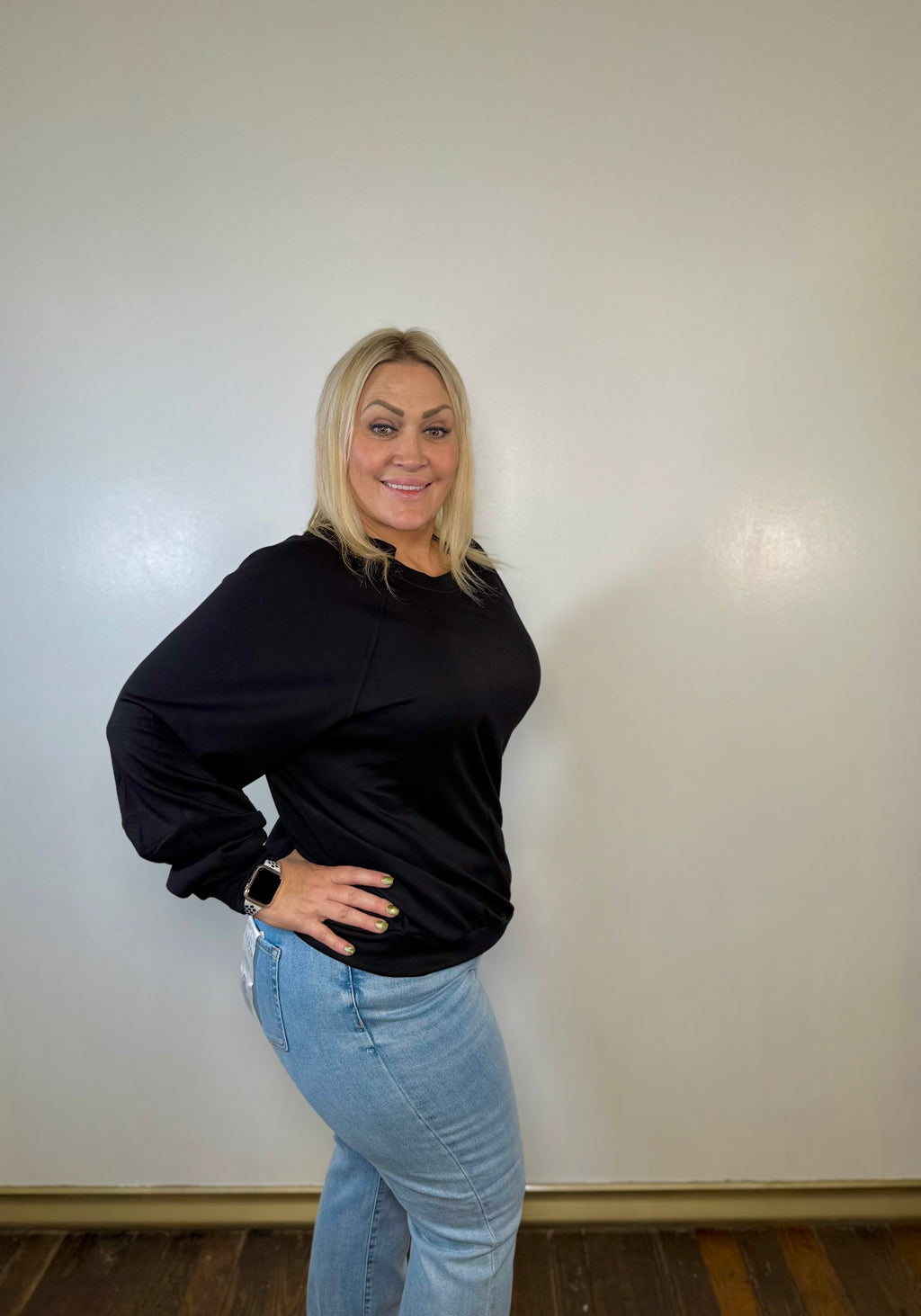 High Rise Straight Cuffed Relaxed Jeans | Risen Jeans | PLUS SIZE AVAILABLE