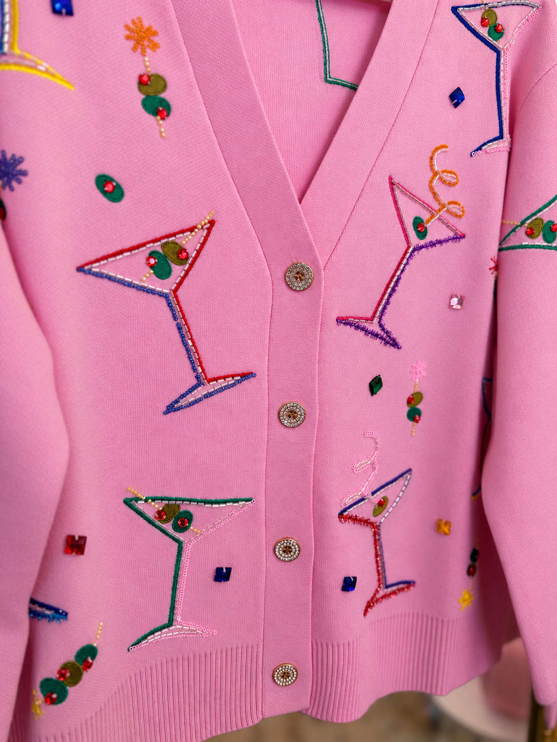 Pink Martini Button Up Cardigan | Queen of Sparkles
