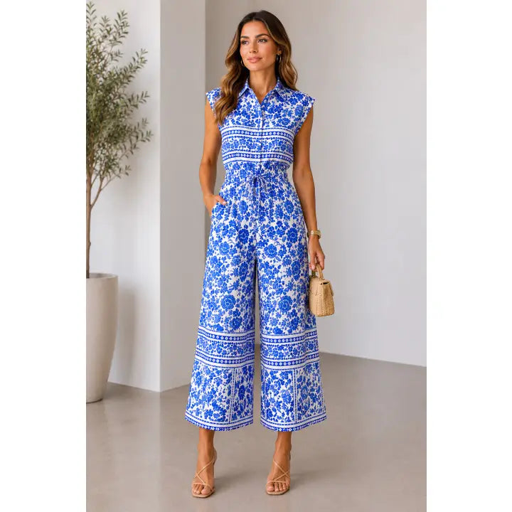 Mina Royal Blue Jumpsuit