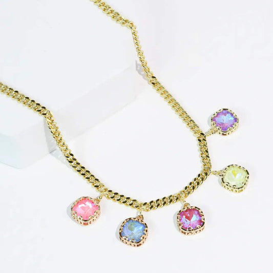 Vivid Bloom Color Statement Necklace