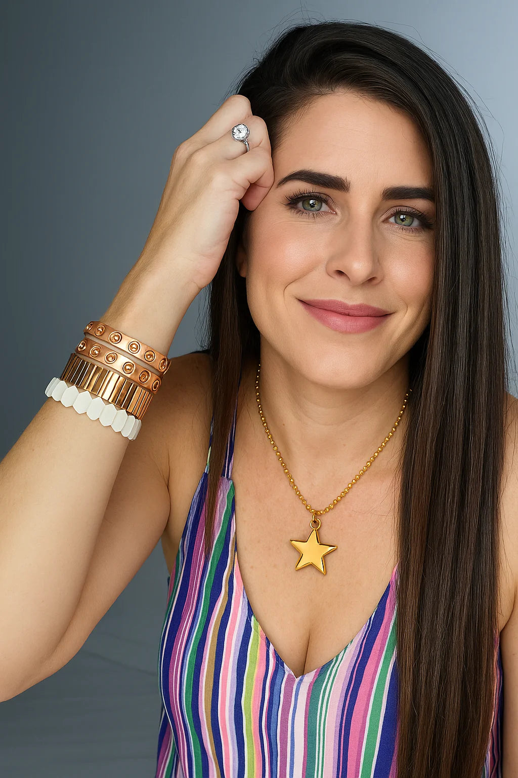 Waterproof Beaded Star Necklace