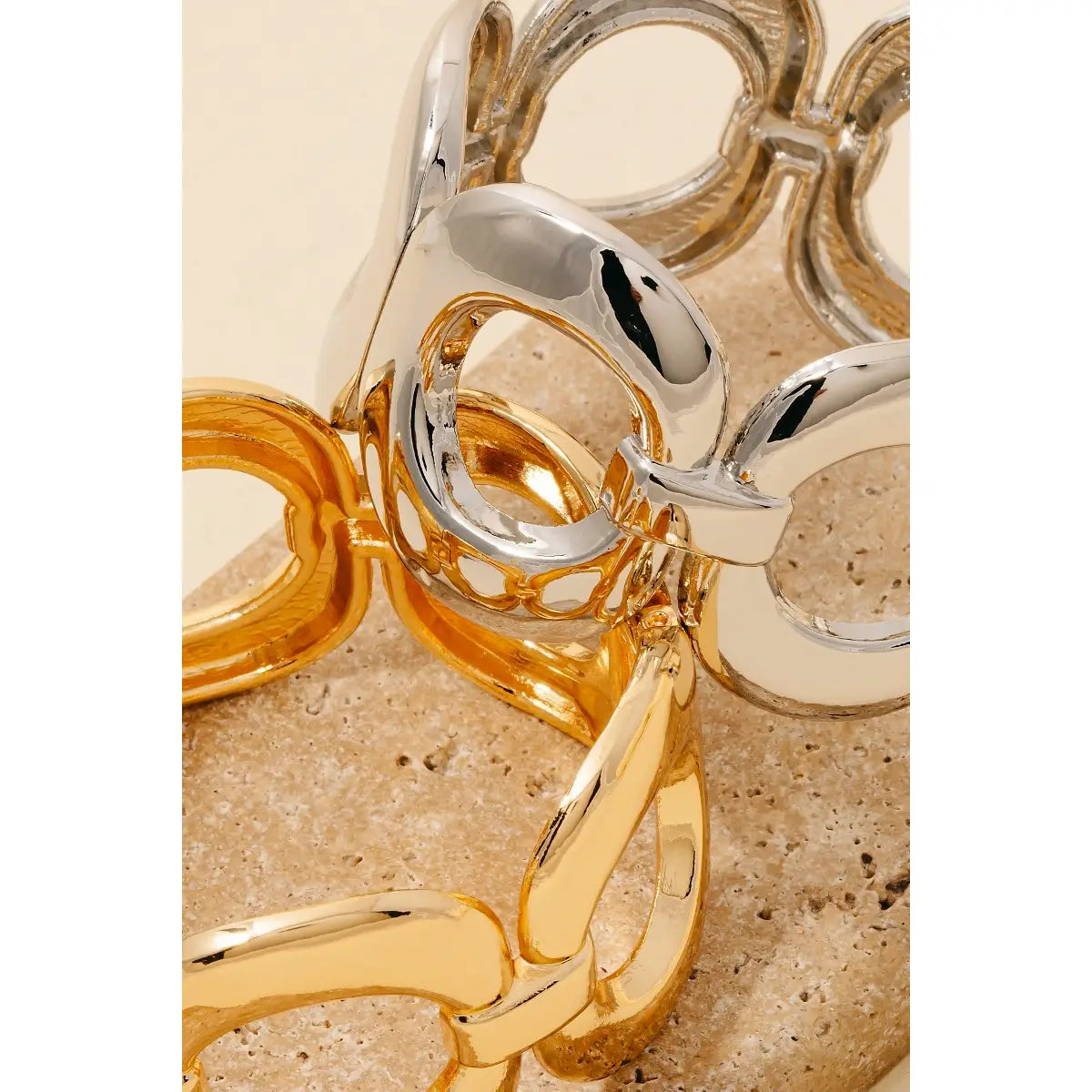 Solid Chain Link Bangle Bracelet