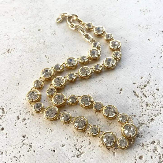 Crystal Reign Tennis Statement Necklace