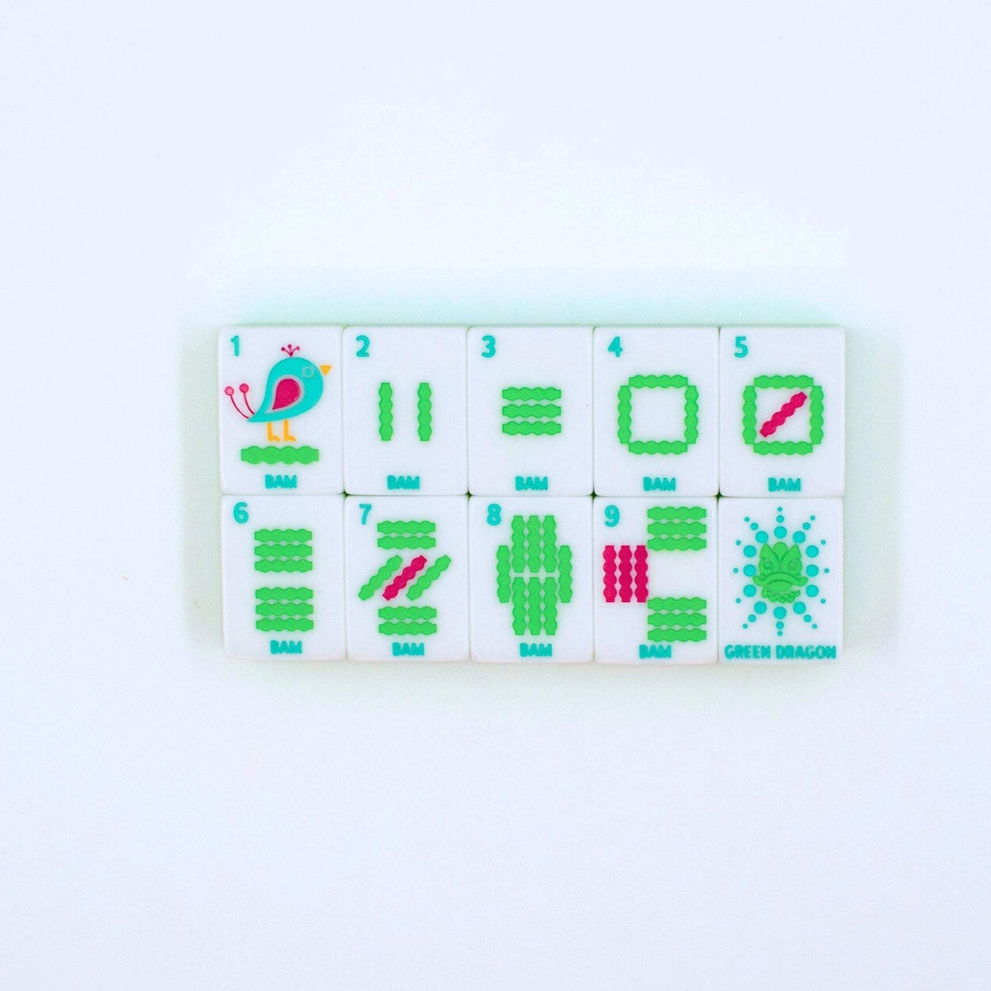 Crystal Confetti Lemon-Lime Mahjong Set