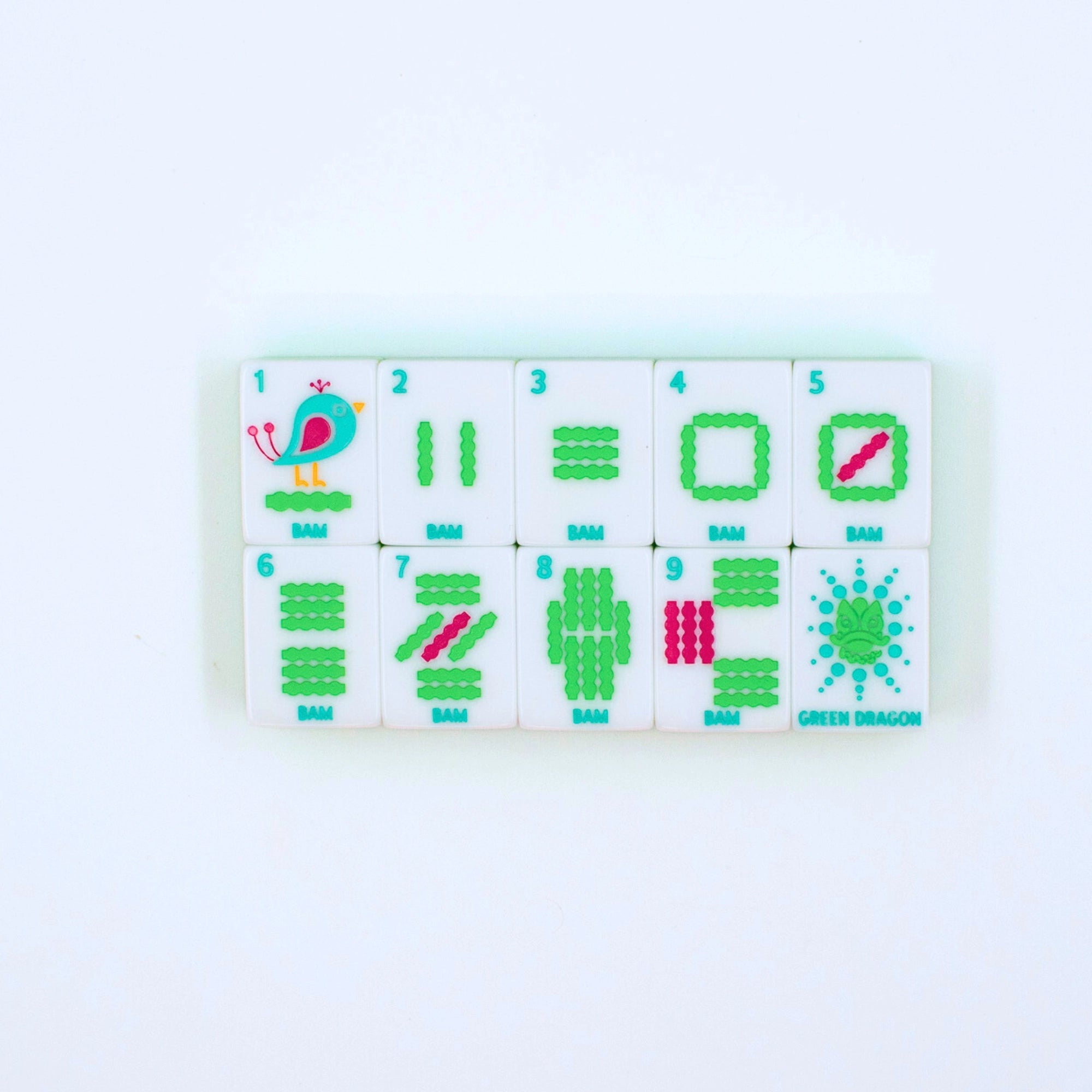 Crystal Confetti Lemon-Lime Mahjong Set