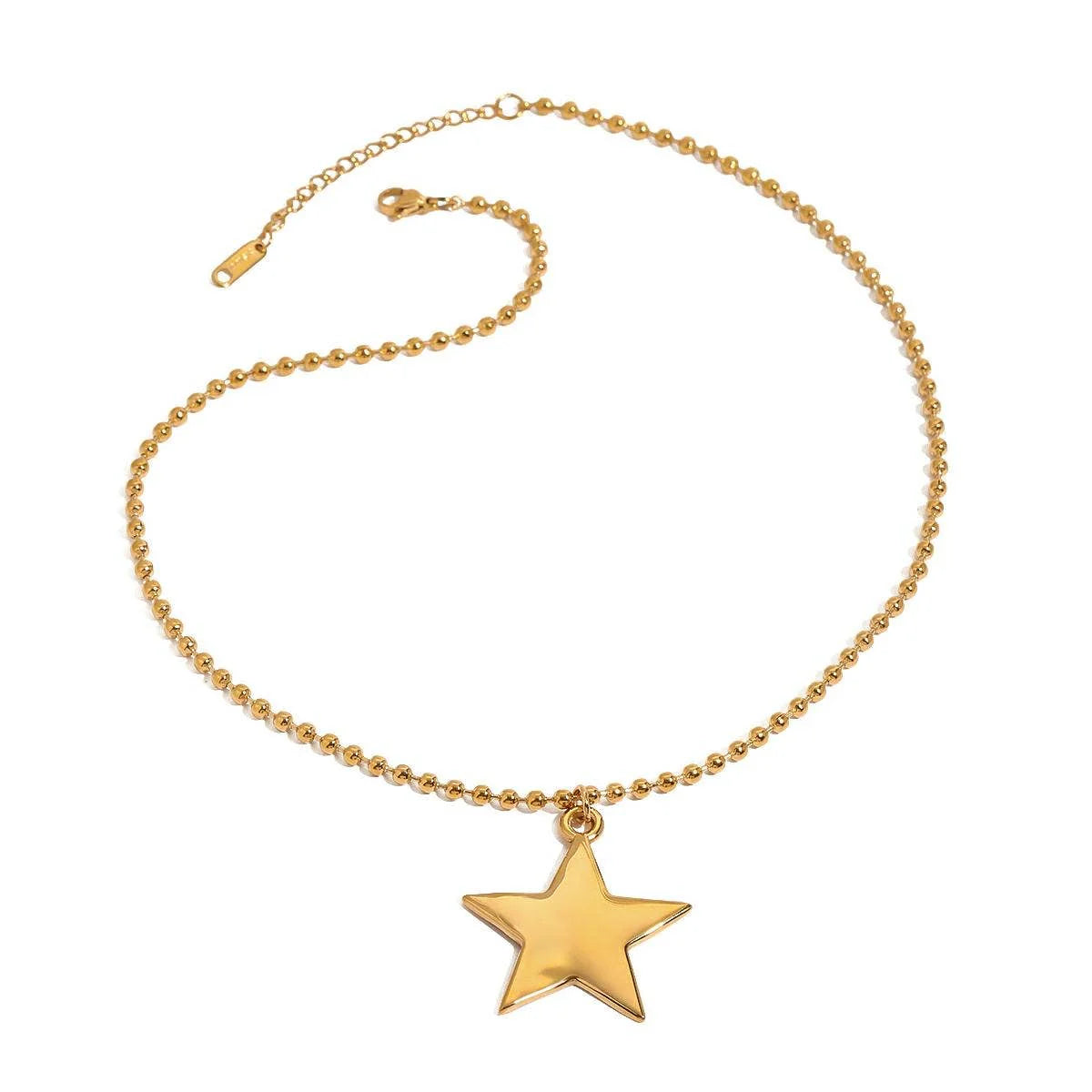 Waterproof Beaded Star Necklace
