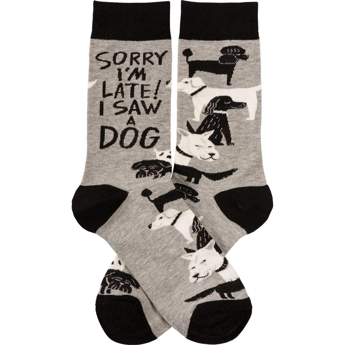 Classic Woven Crew Socks - Dogs