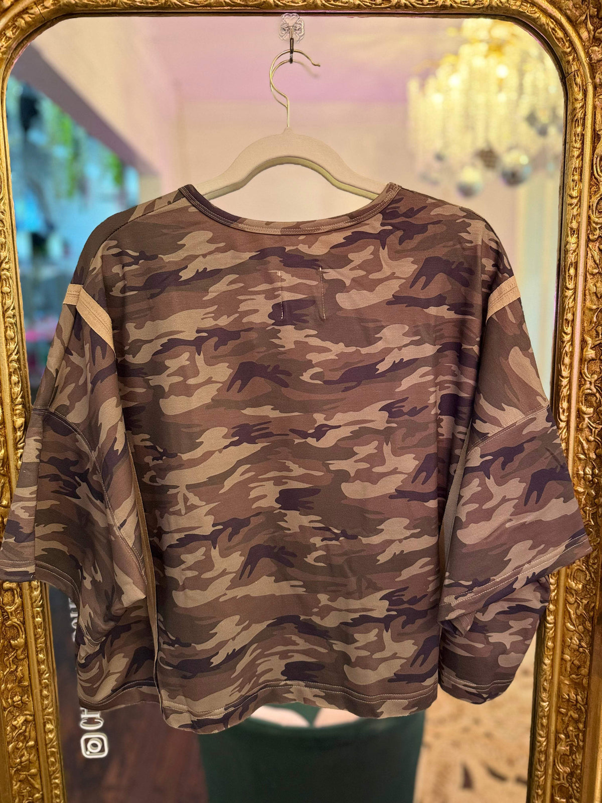 Game Day Washed Camo Top