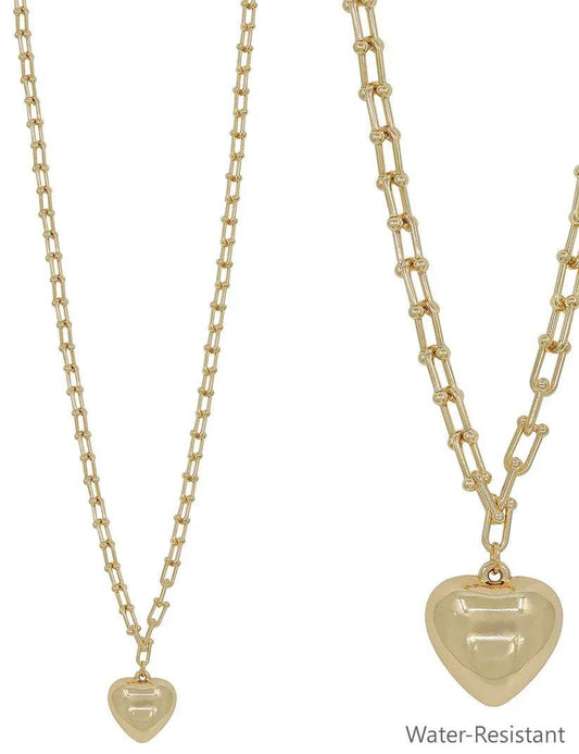 Jenny-Ann Puffy Heart Necklace