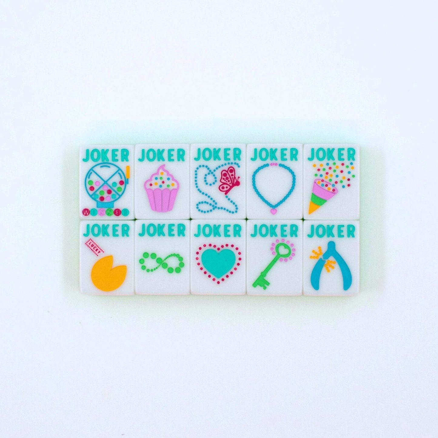 Crystal Confetti Lemon-Lime Mahjong Set