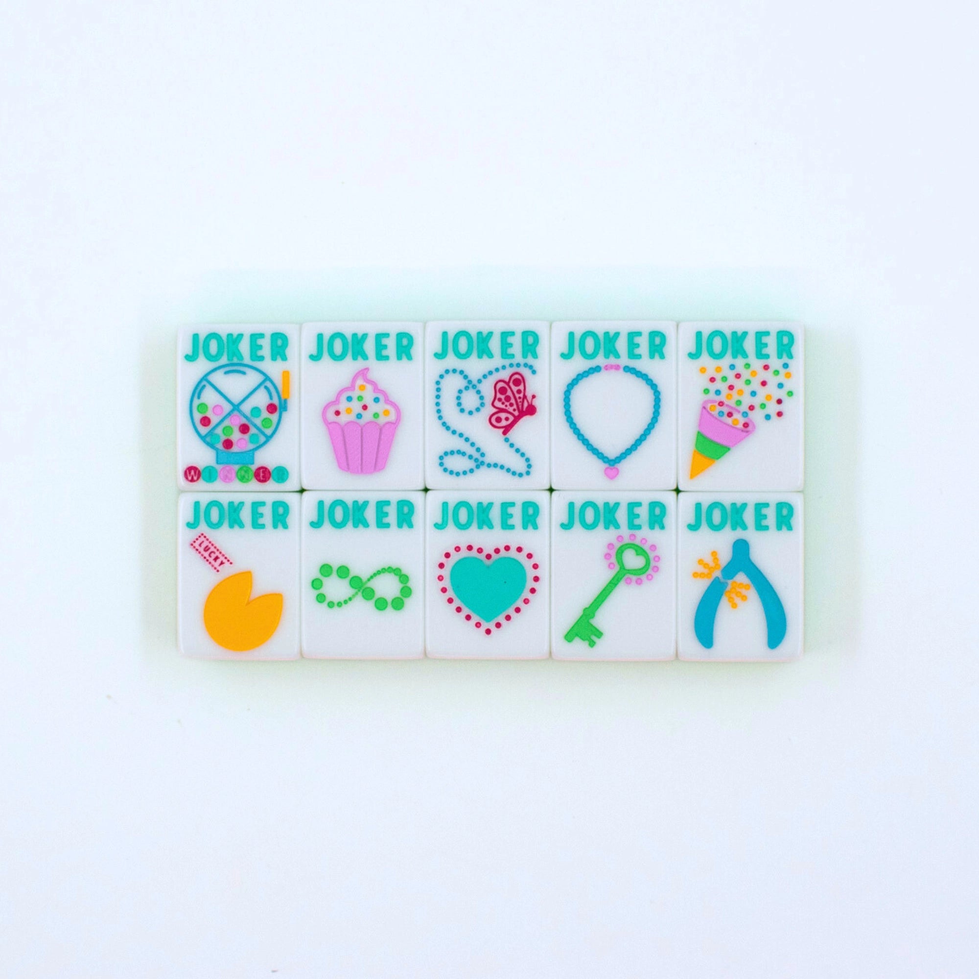 Crystal Confetti Lemon-Lime Mahjong Set