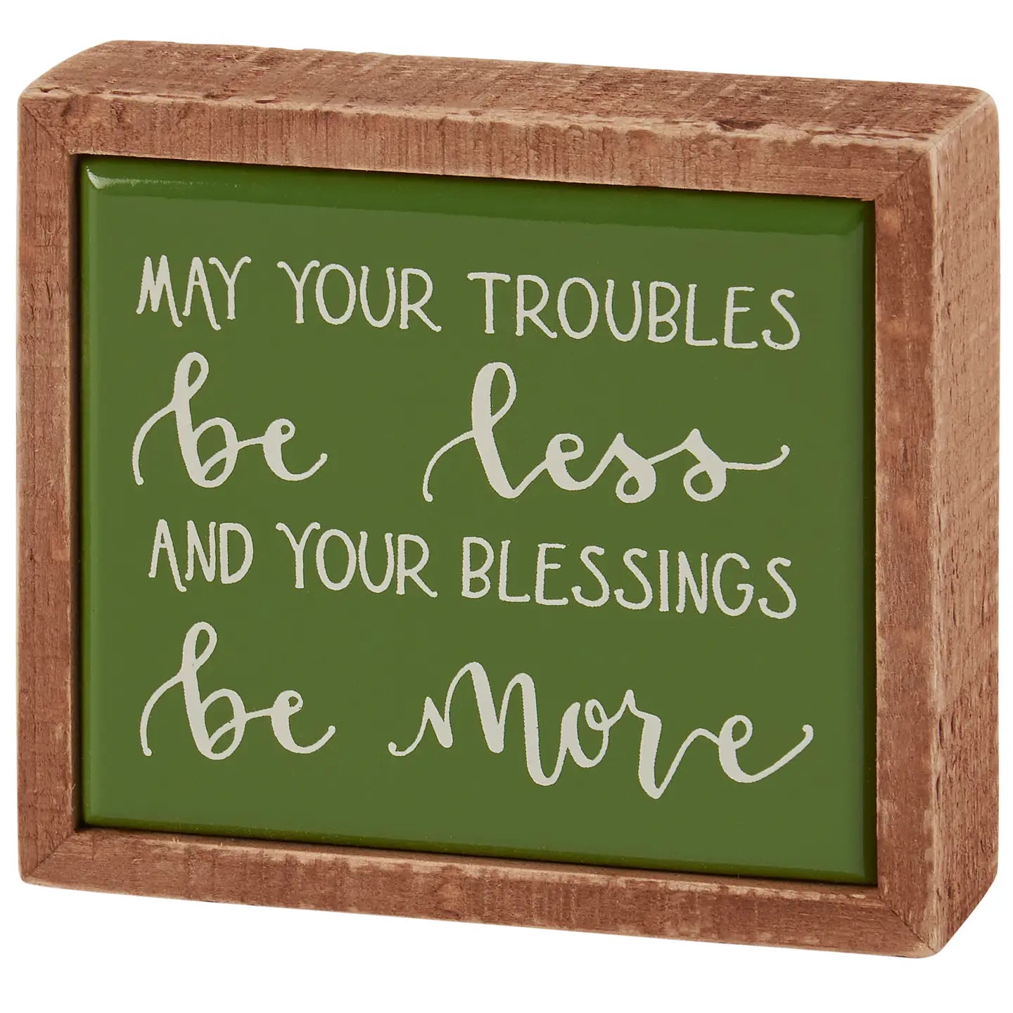 May Your Blessings Be More Box Sign