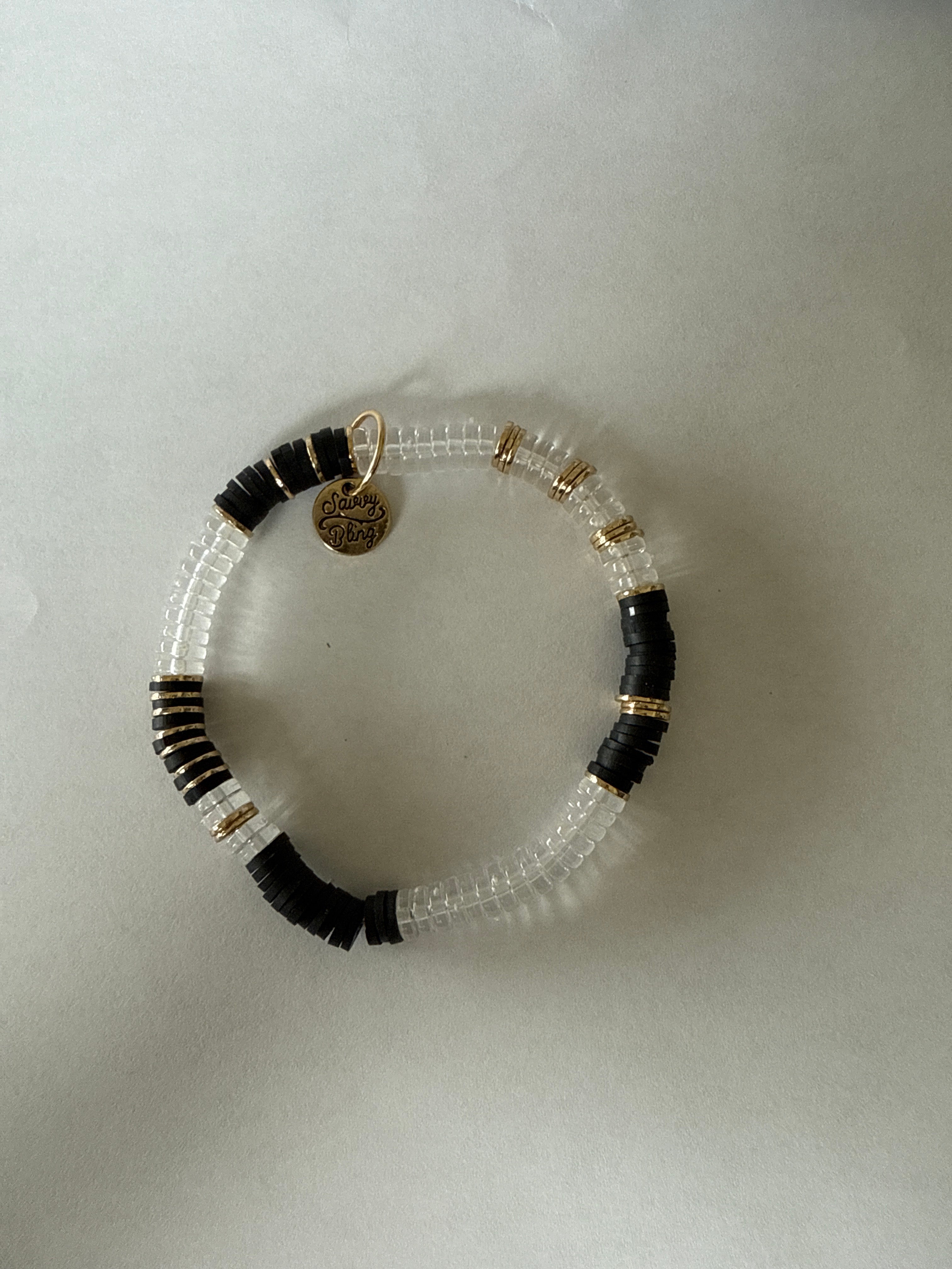 Small Gold Acrylic Bamboo Tube Bracelet