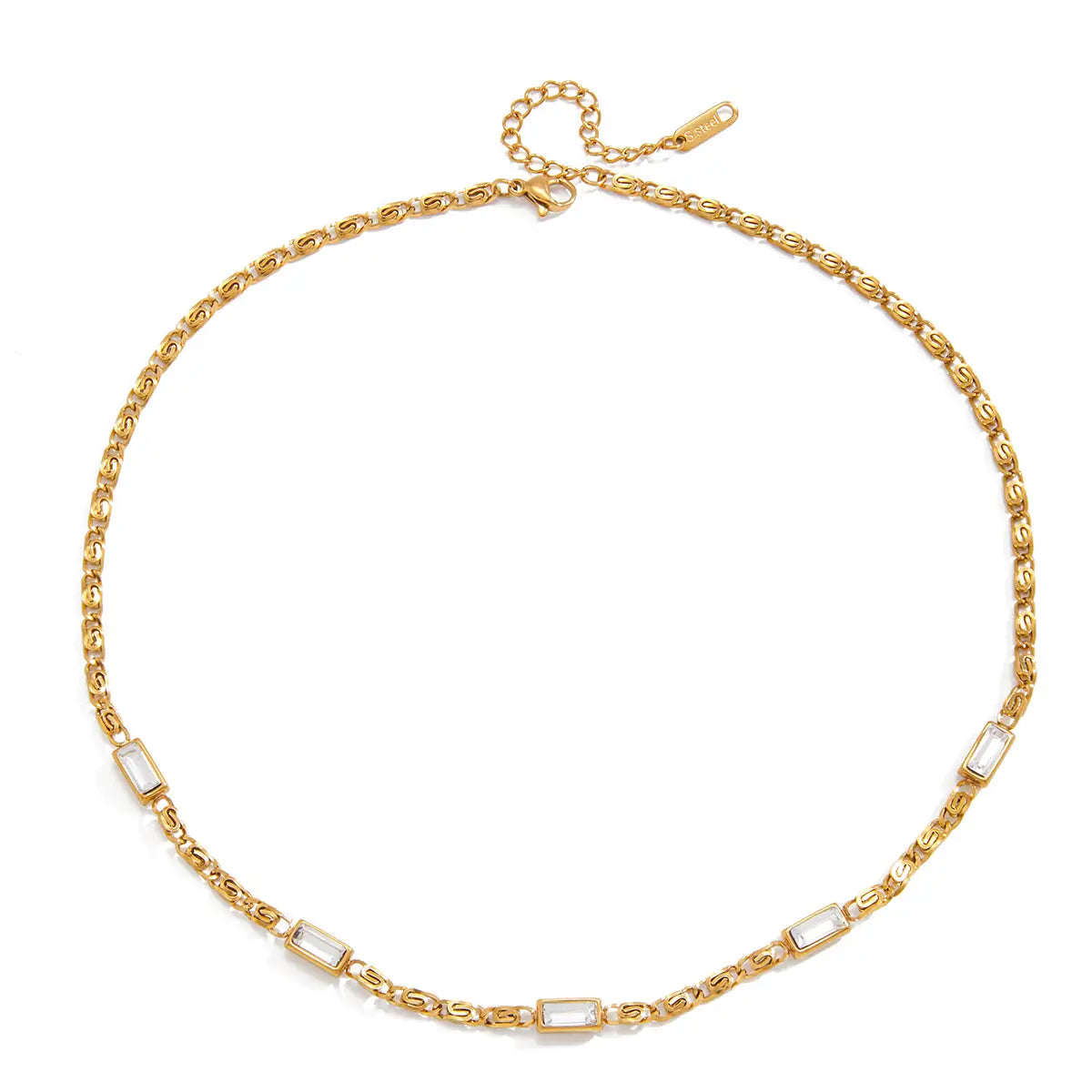 Starlight Baguette Necklace | Water Resistant