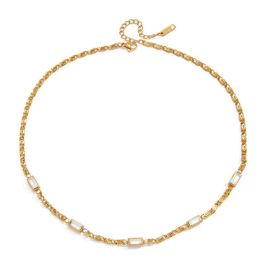 Starlight Baguette Necklace | Water Resistant
