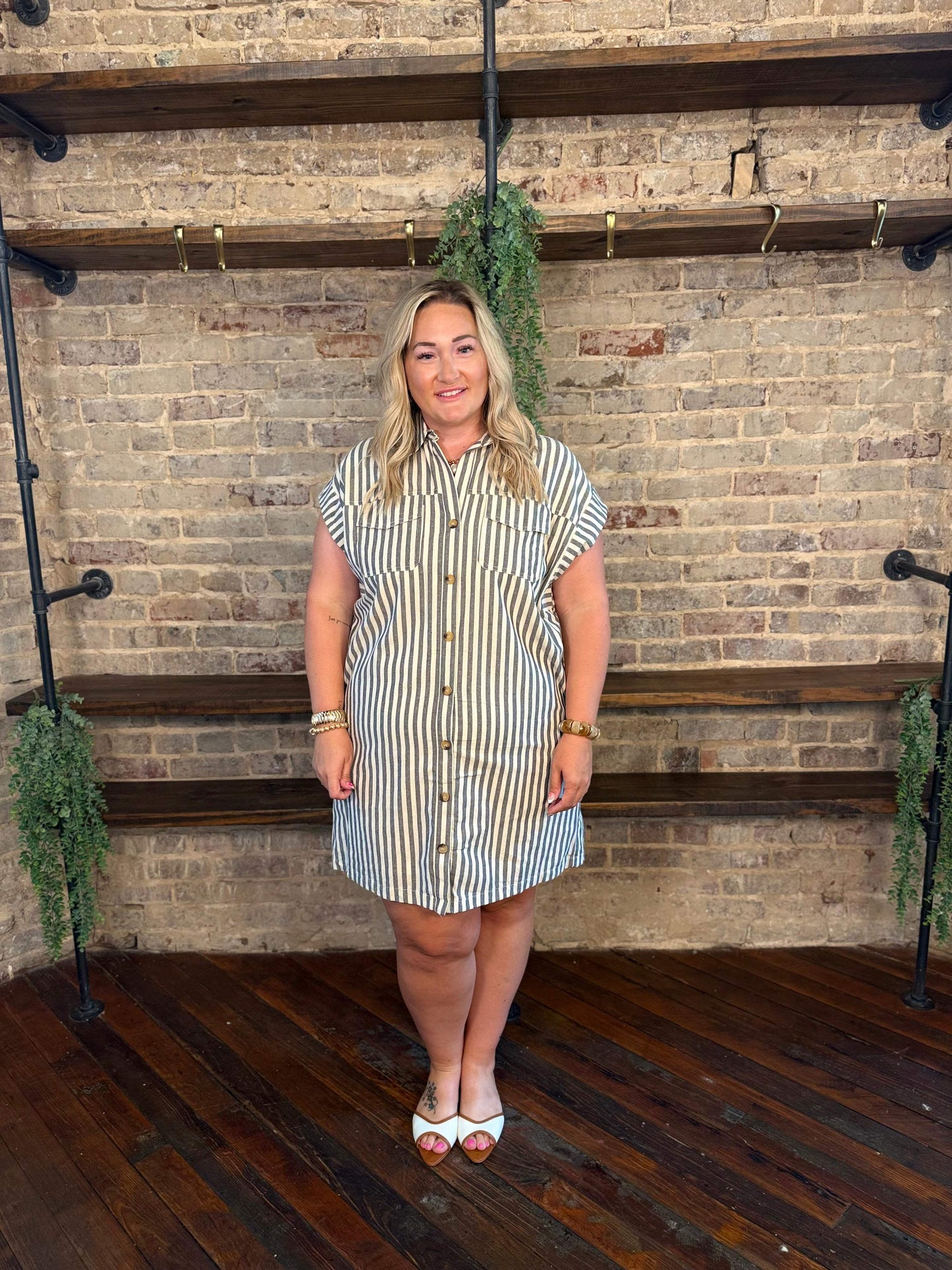 PLUS SIZE | Alysha-Kay Striped Dress