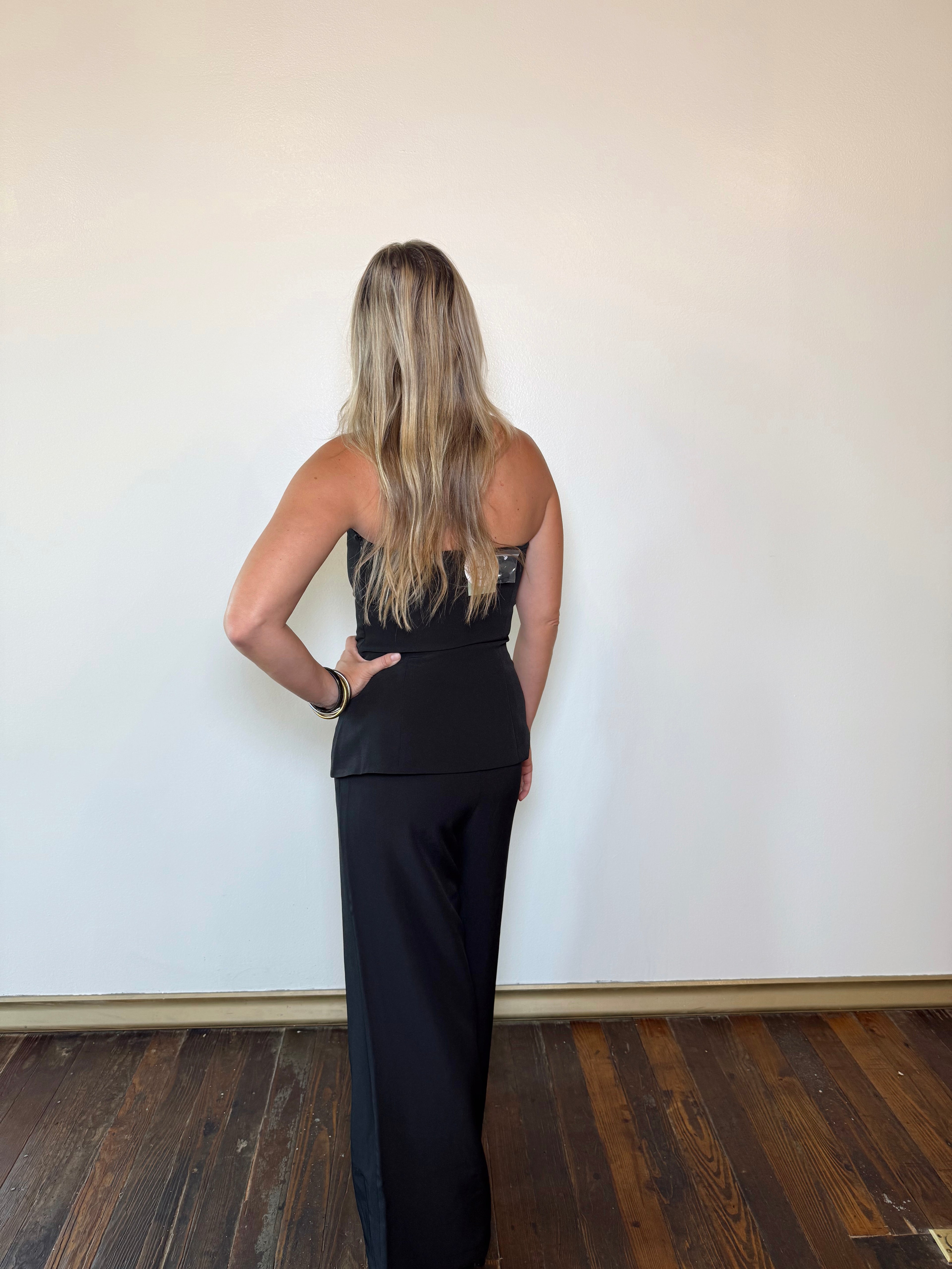 Sable Crepe Button Trouser Set