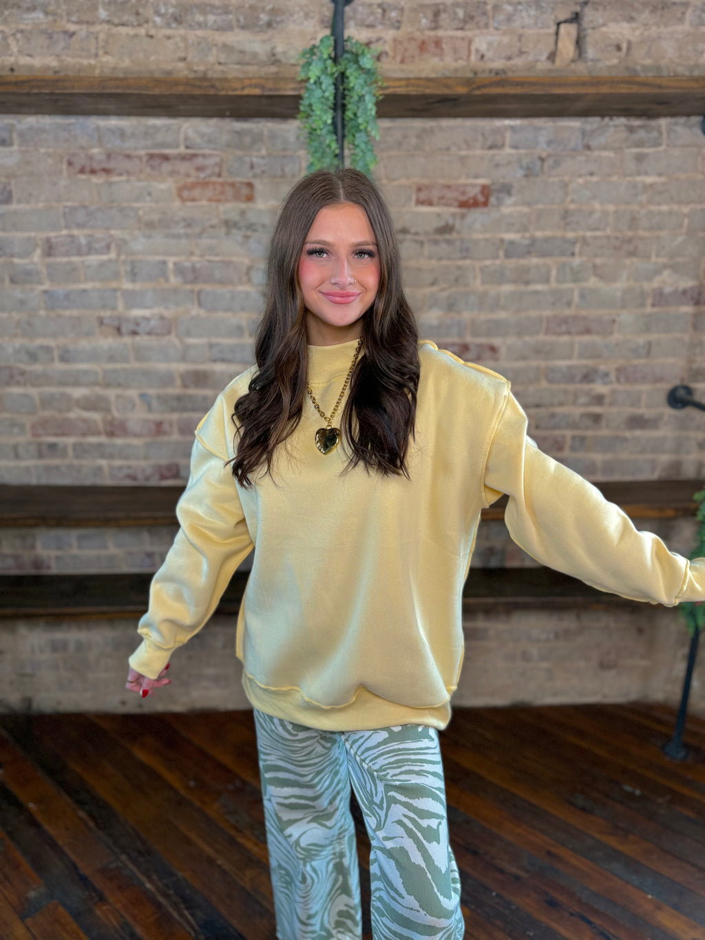 Oversized Mock Neck Sweatshirt