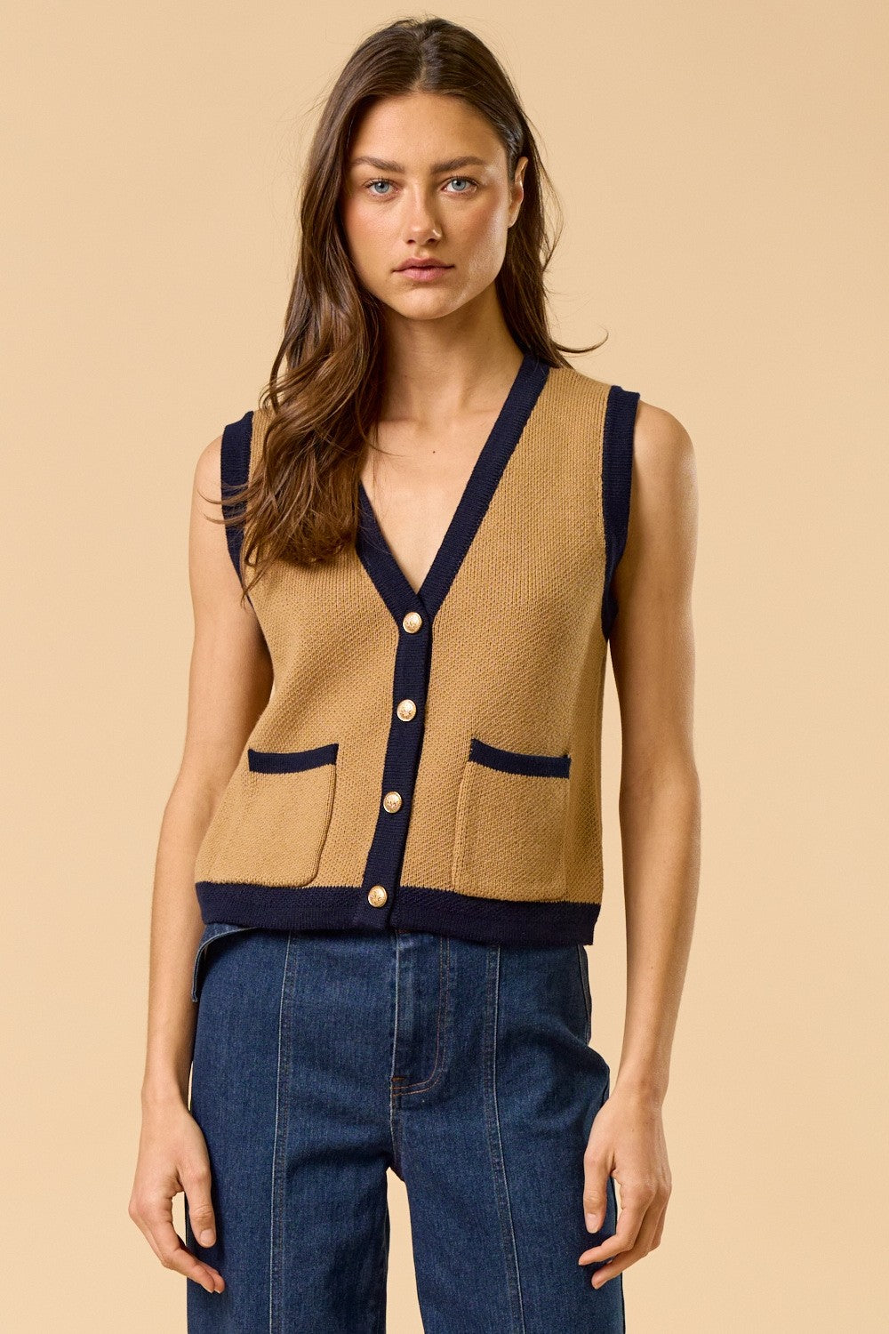 Juniper Color Block Sweater Vest