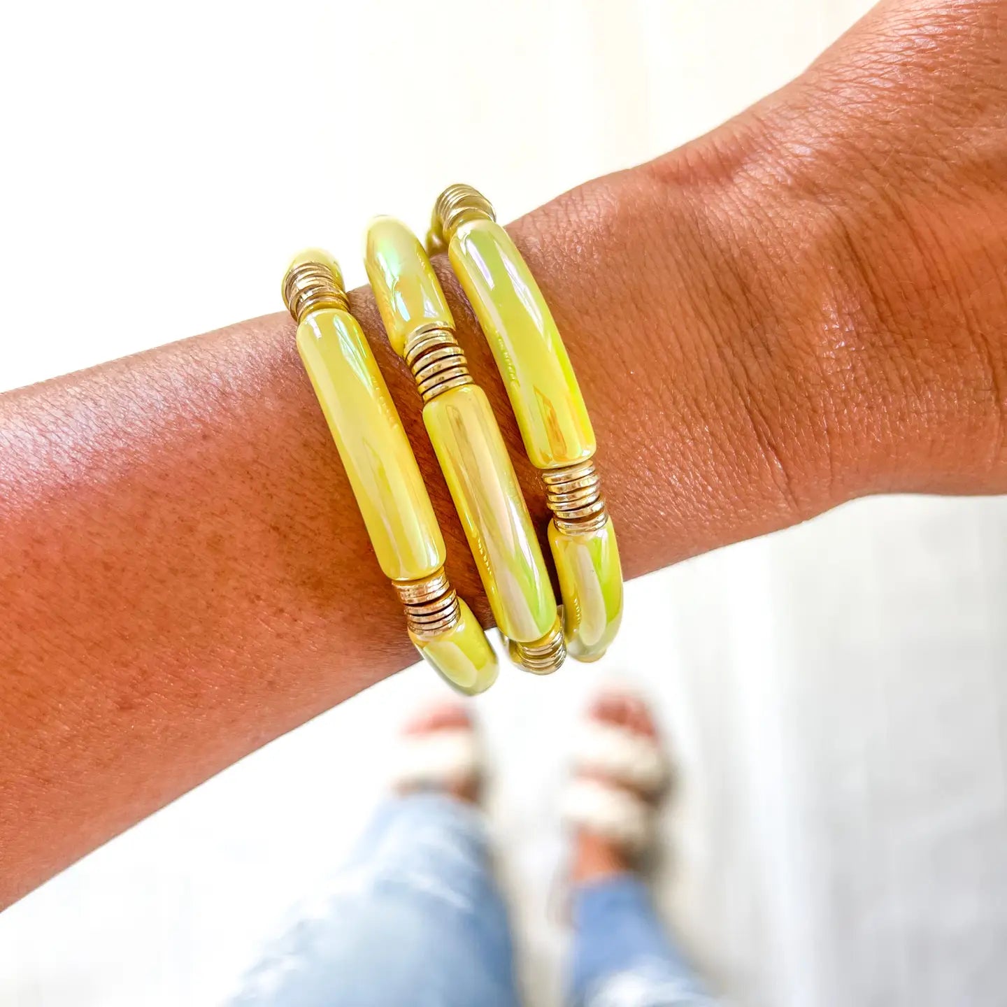 Metallic Radiance Tube Bracelet