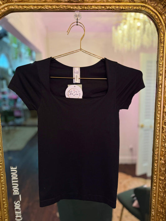 Blysslynn Square Neck SS Top - O/S