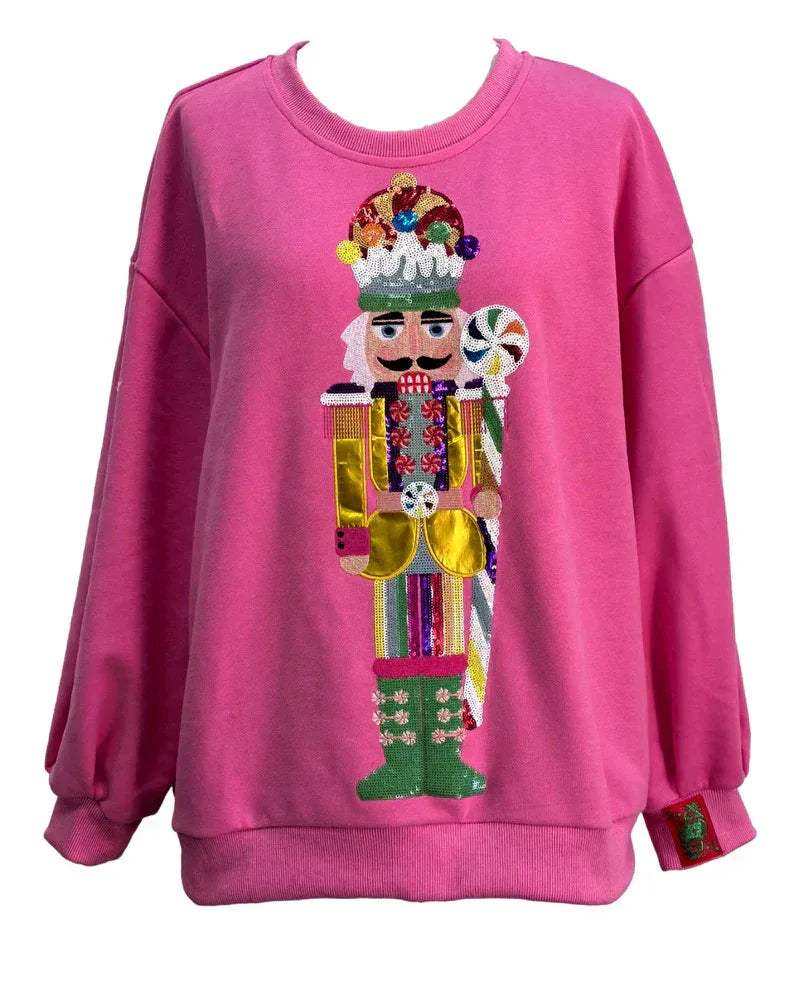 Pink Candyland Nutcracker Sweatshirt | Queen of Sparkles