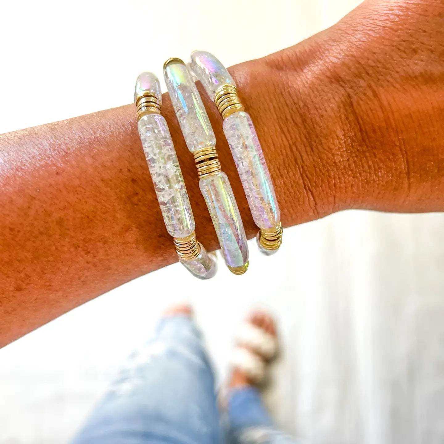 Metallic Radiance Tube Bracelet