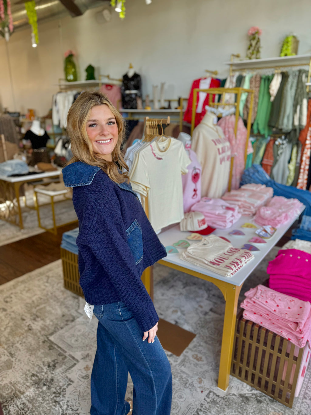 Aurora Denim Knit Jacket