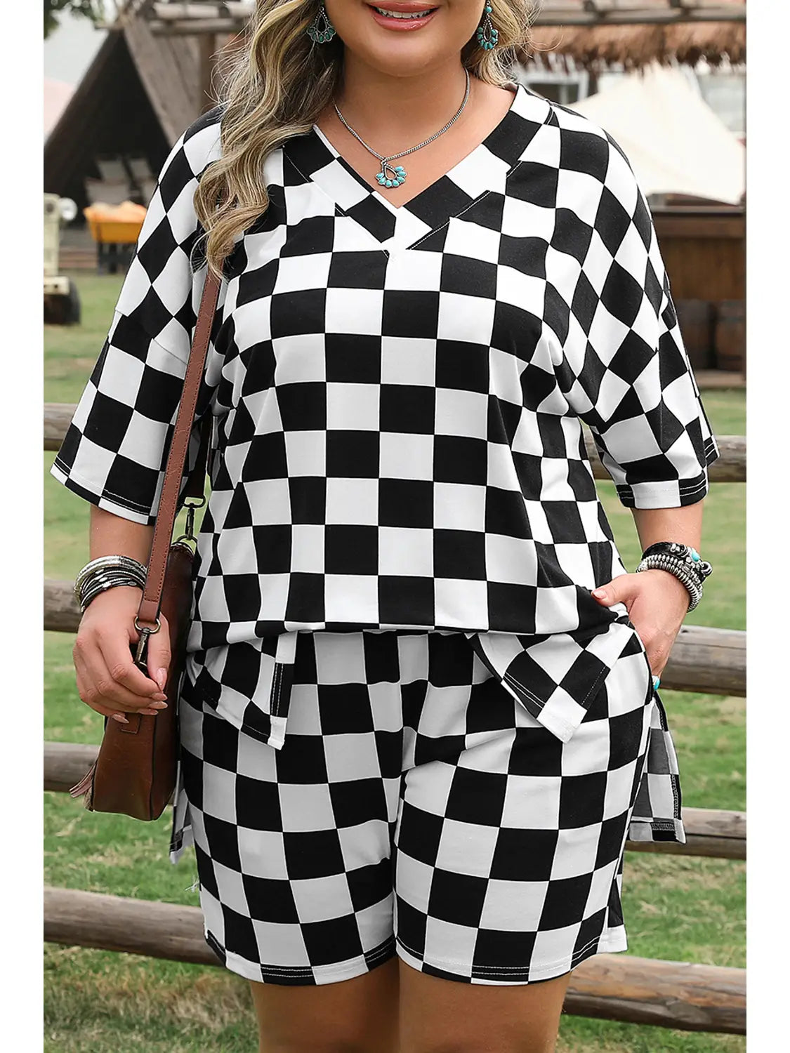 PLUS SIZE | Cecilia Checker Set