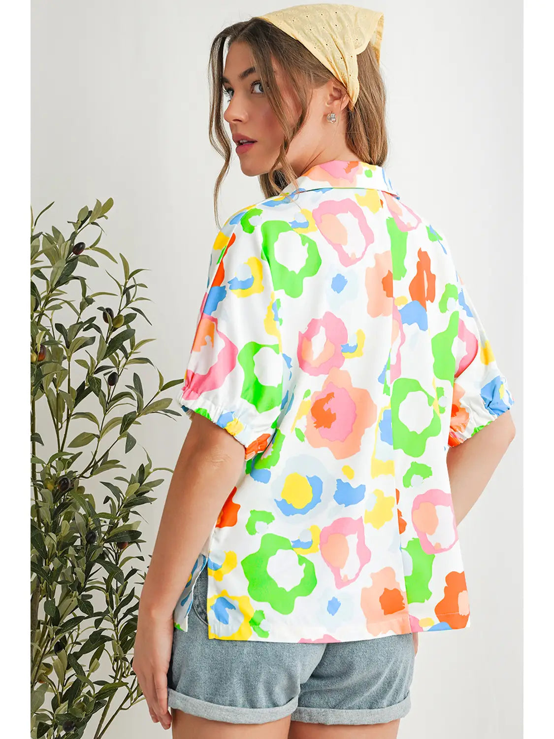 Calliope Colorful Leopard Blouse