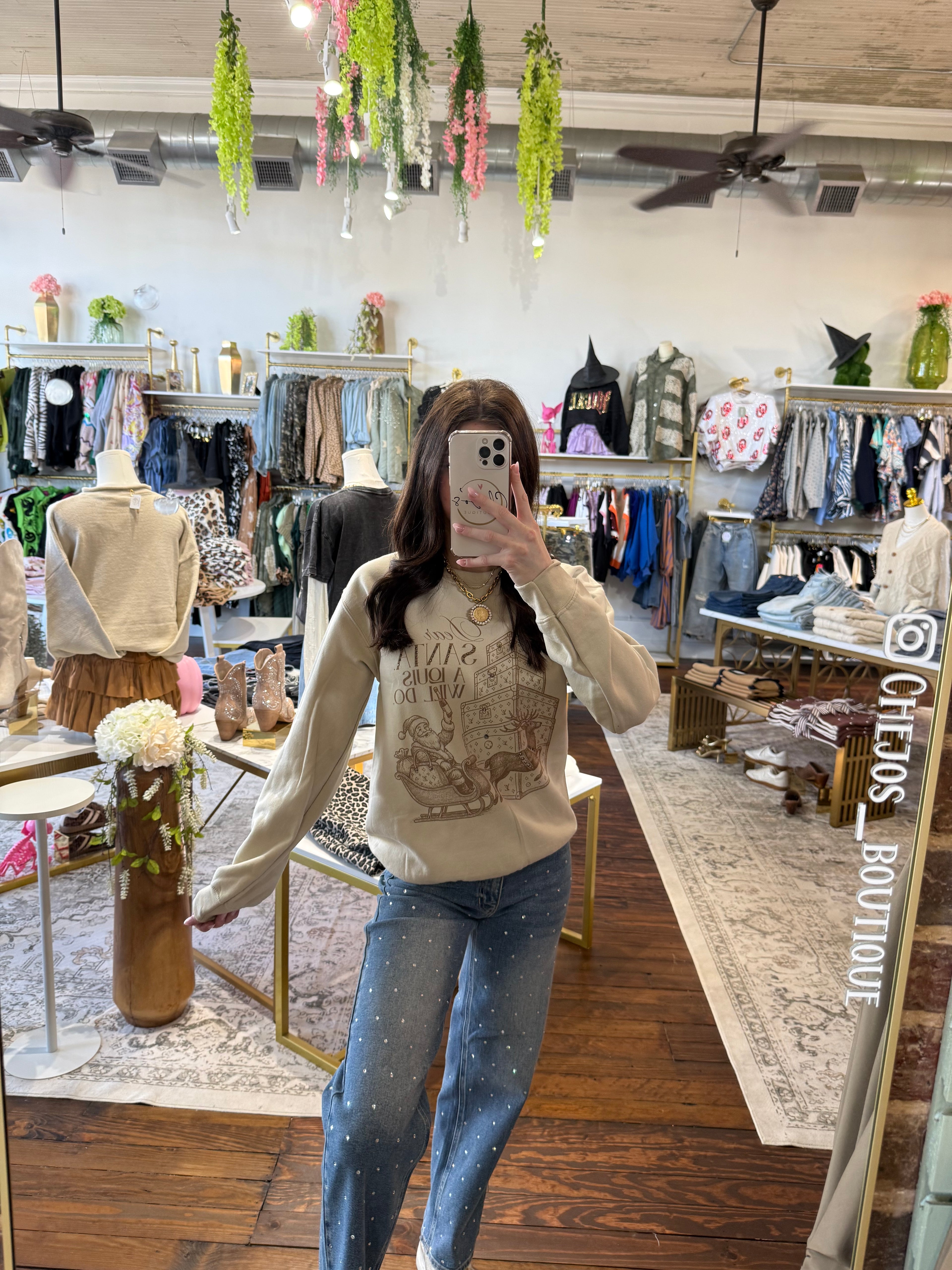 'Dear Santa. A Louis Will Do' Gildan Sweatshirt