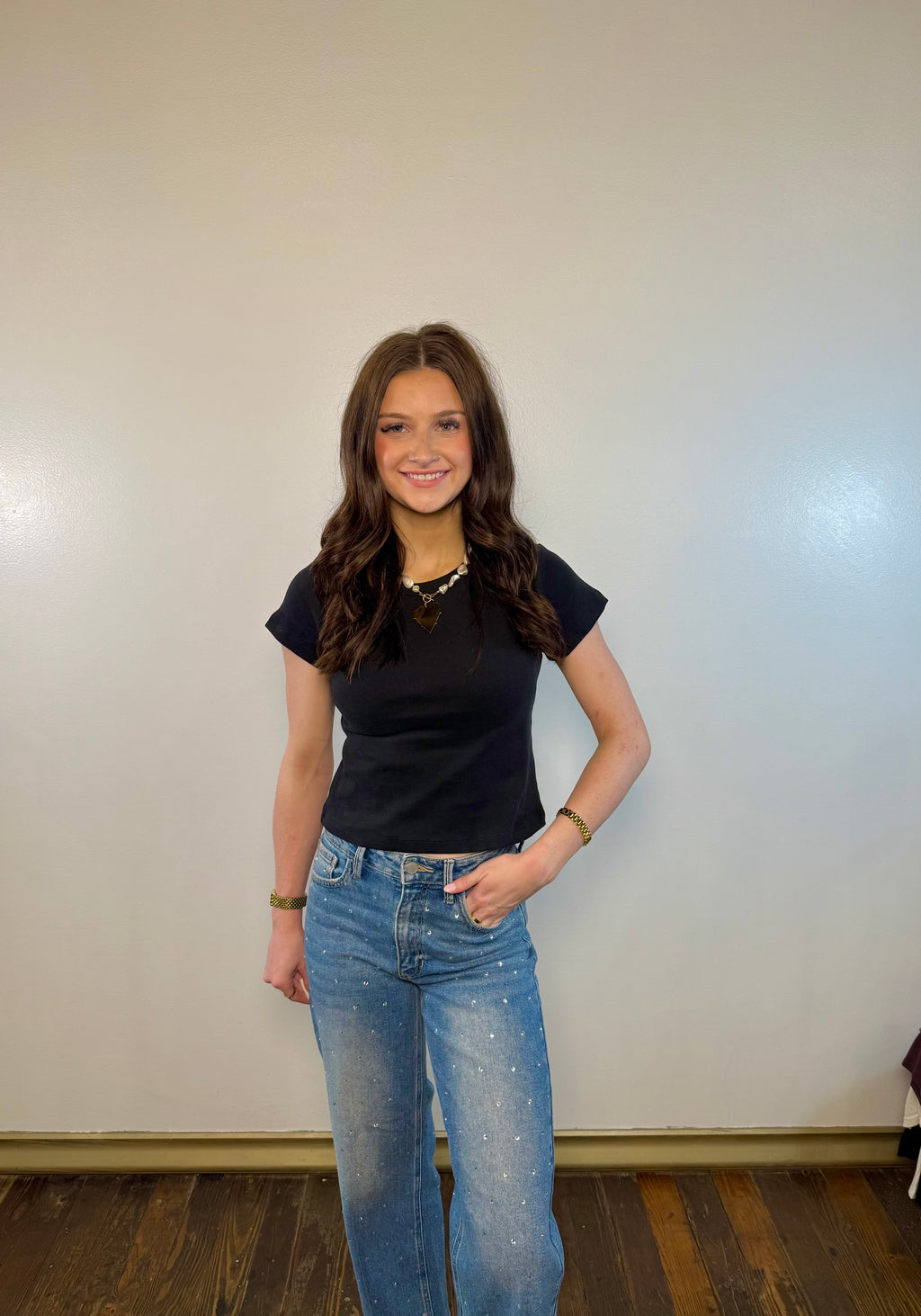 Round Neck Cotton Crop Top