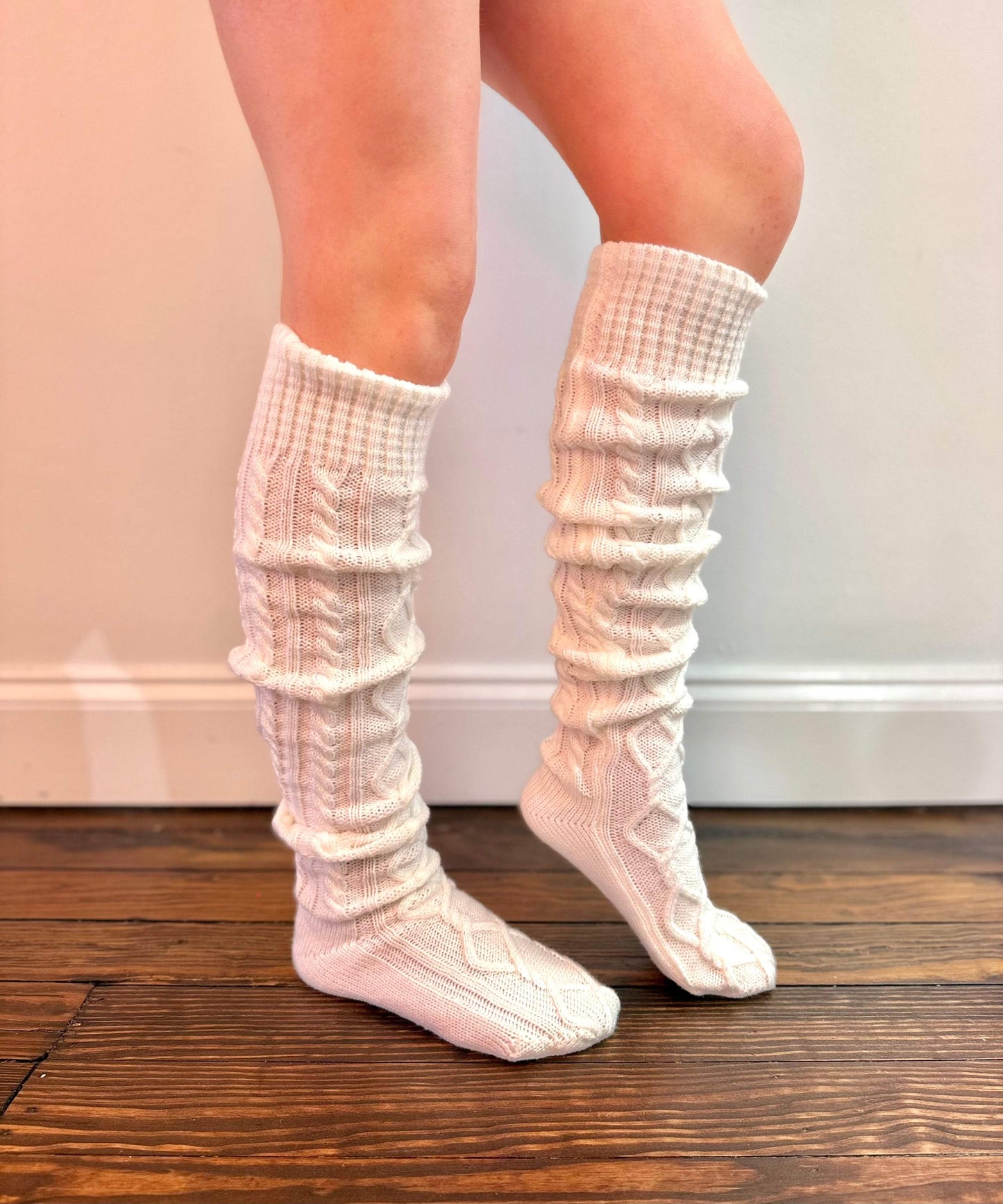 Violet Knee High Scrunch Socks