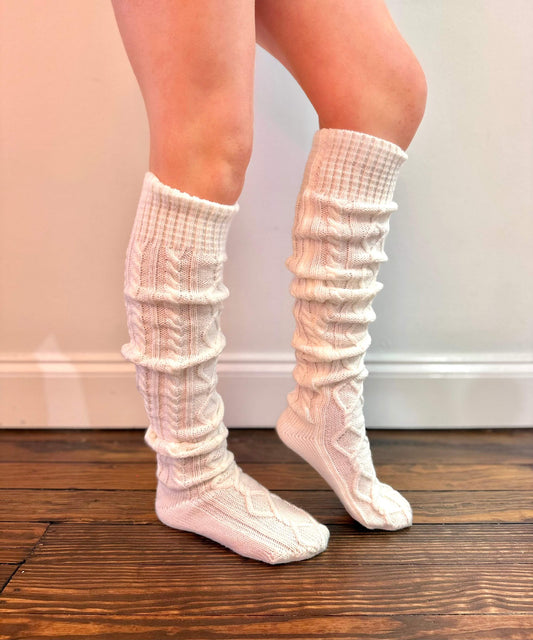 Violet Knee High Scrunch Socks