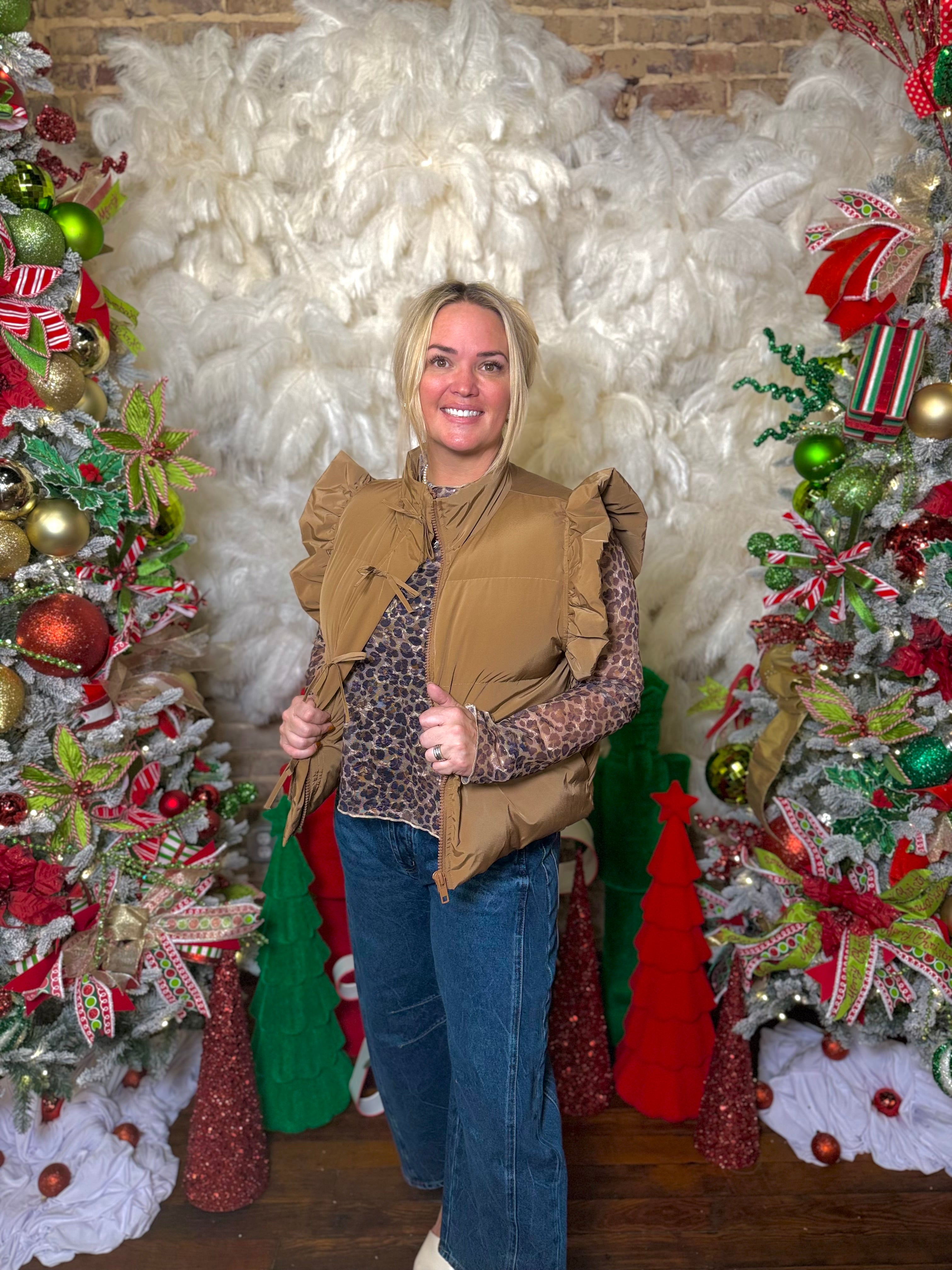 Thistleyn Front Bow Puffer Vest