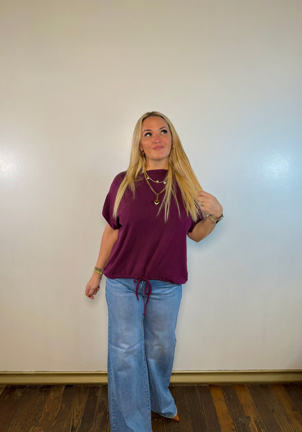 High Rise Wide Front Yoke Detailed Jeans | Risen Jeans | PLUS SIZE AVAILABLE