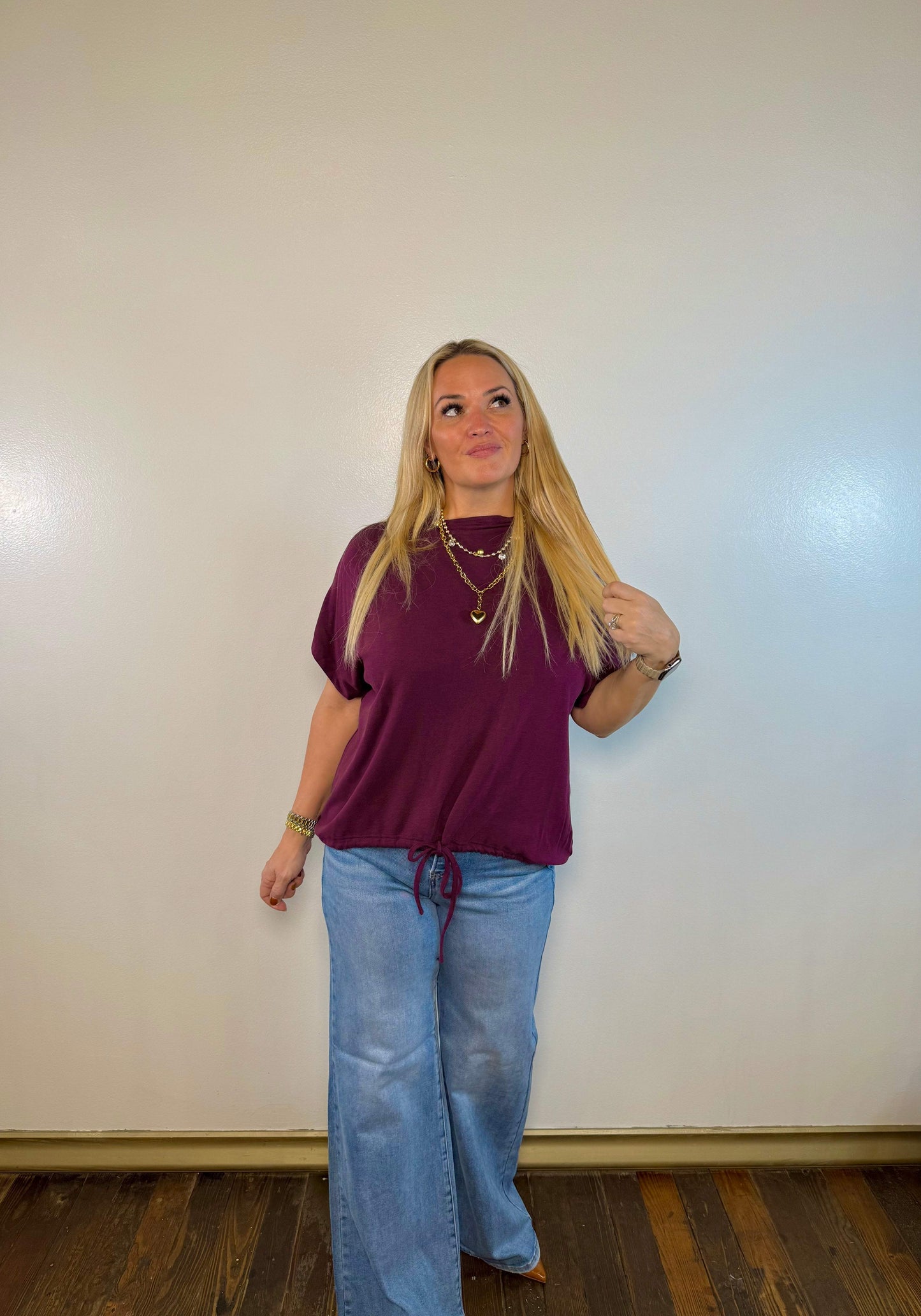 High Rise Wide Front Yoke Detailed Jeans | Risen Jeans | PLUS SIZE AVAILABLE