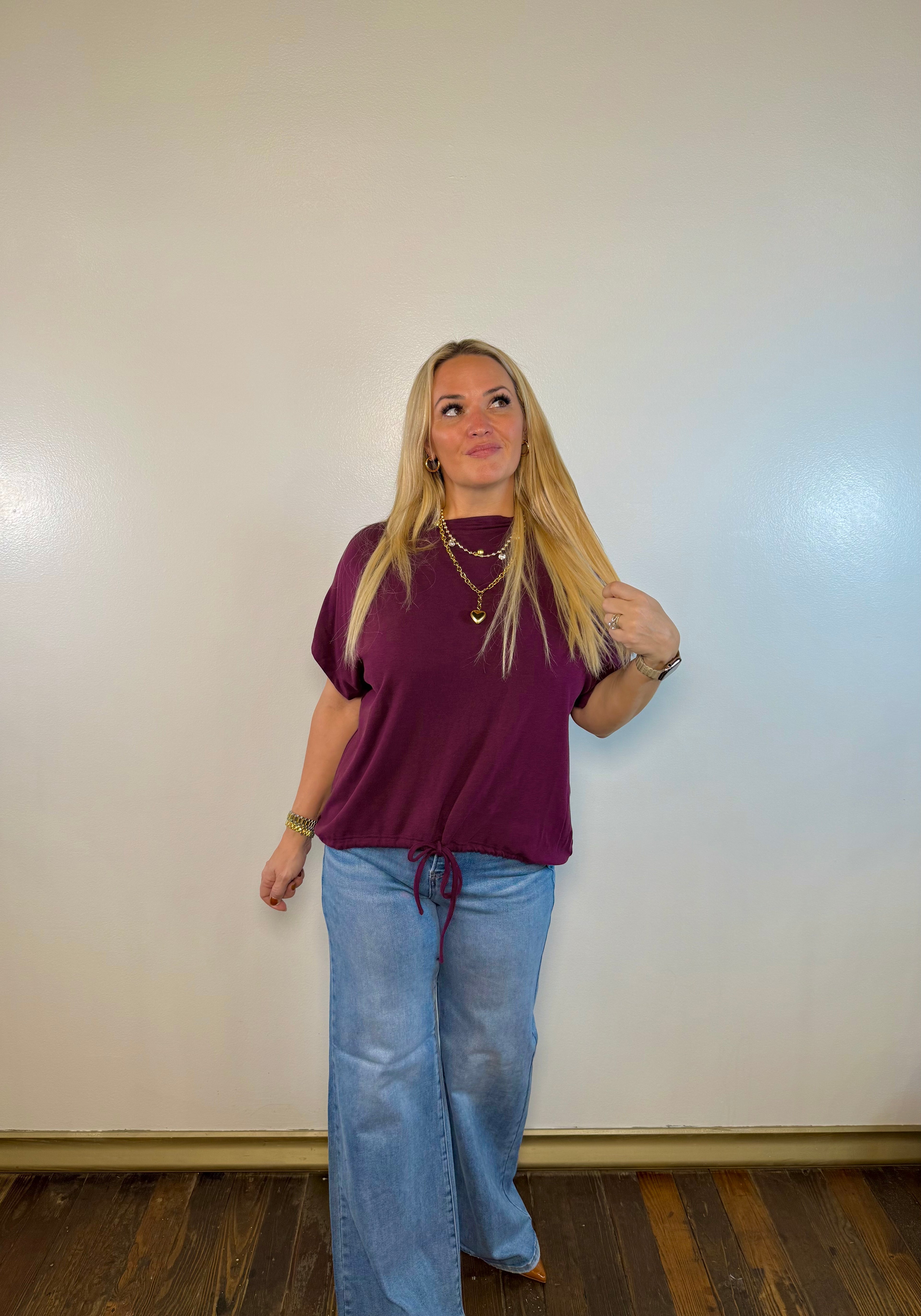 High Rise Wide Front Yoke Detailed Jeans | Risen Jeans | PLUS SIZE AVAILABLE