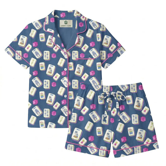 Mojo Mahjong Short Sleeve Pajama Set
