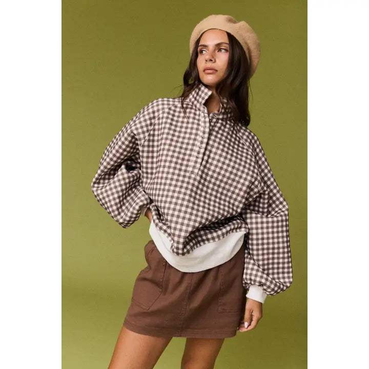 Piper Snap Button Collared Sweatshirt