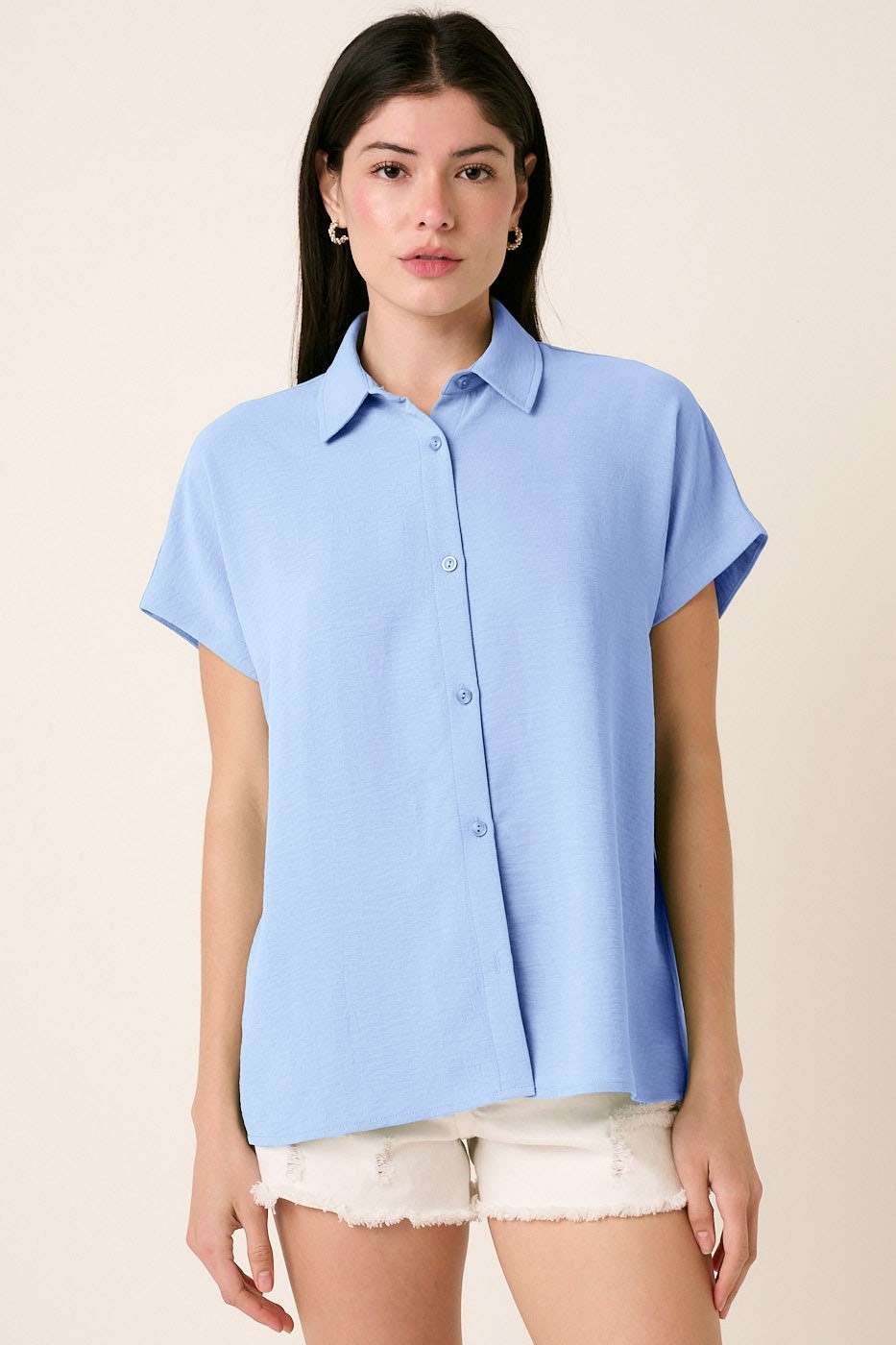 Ellie Dolman Button Down Blouse | PLUS SIZE AVAILABLE